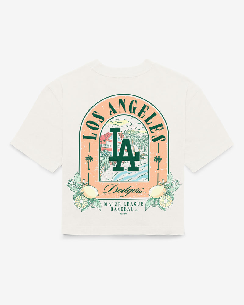 LOS ANGELES DODGERS VACAY SCENES BACKER '47 REED CITY TEE WOMENS