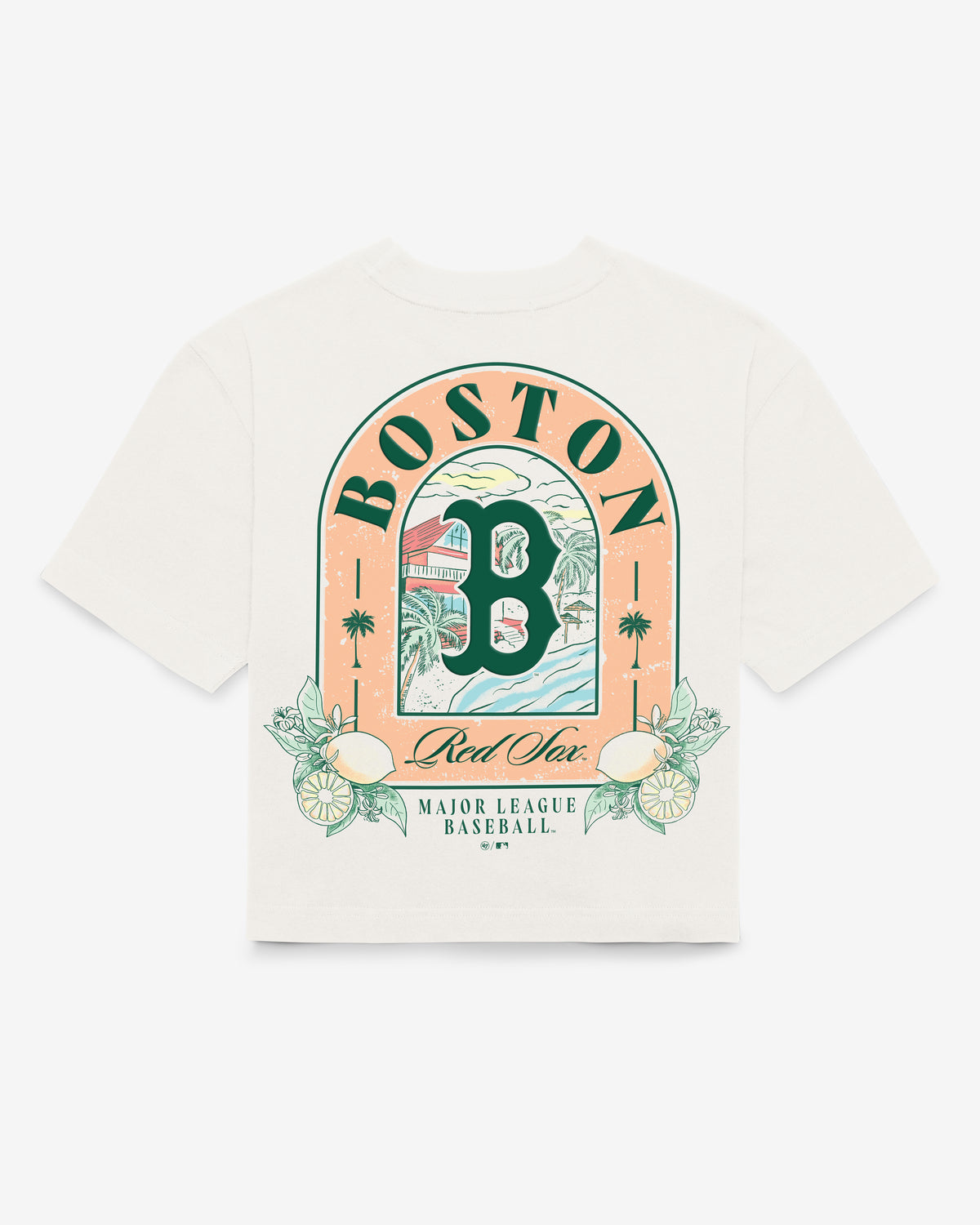 BOSTON RED SOX VACAY SCENES BACKER '47 REED CITY TEE WOMENS