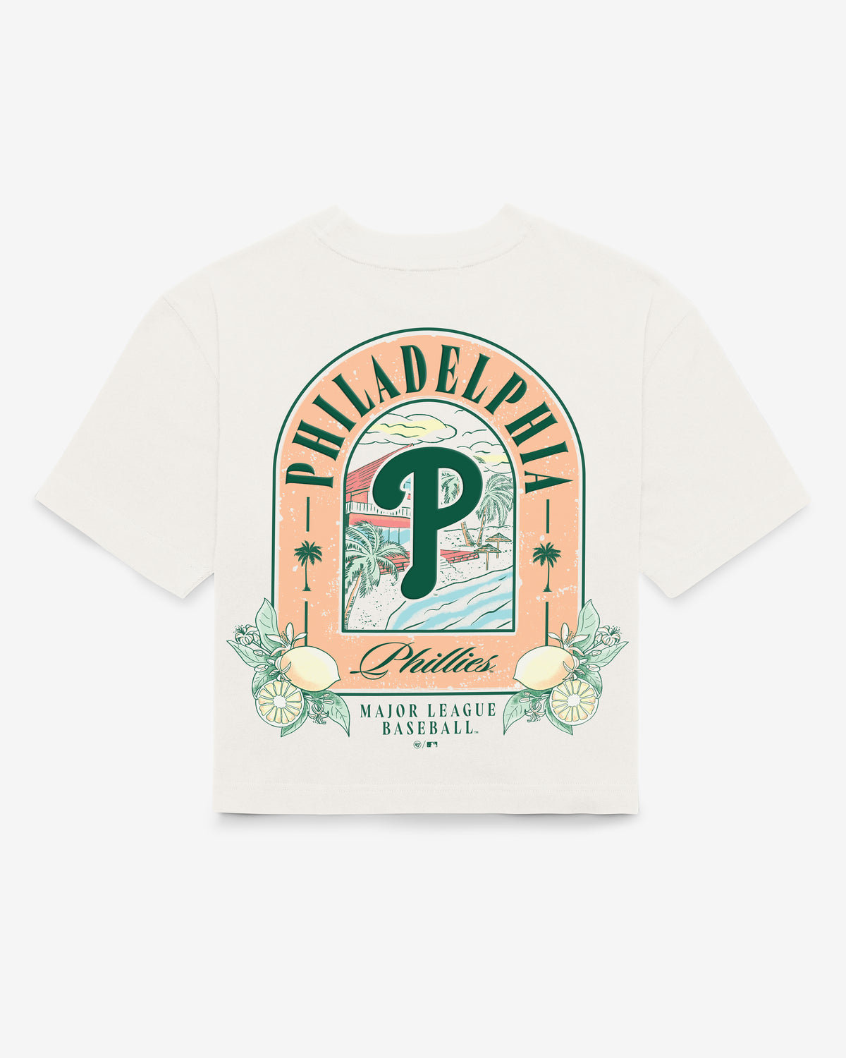 PHILADELPHIA PHILLIES VACAY SCENES BACKER '47 REED CITY TEE WOMENS