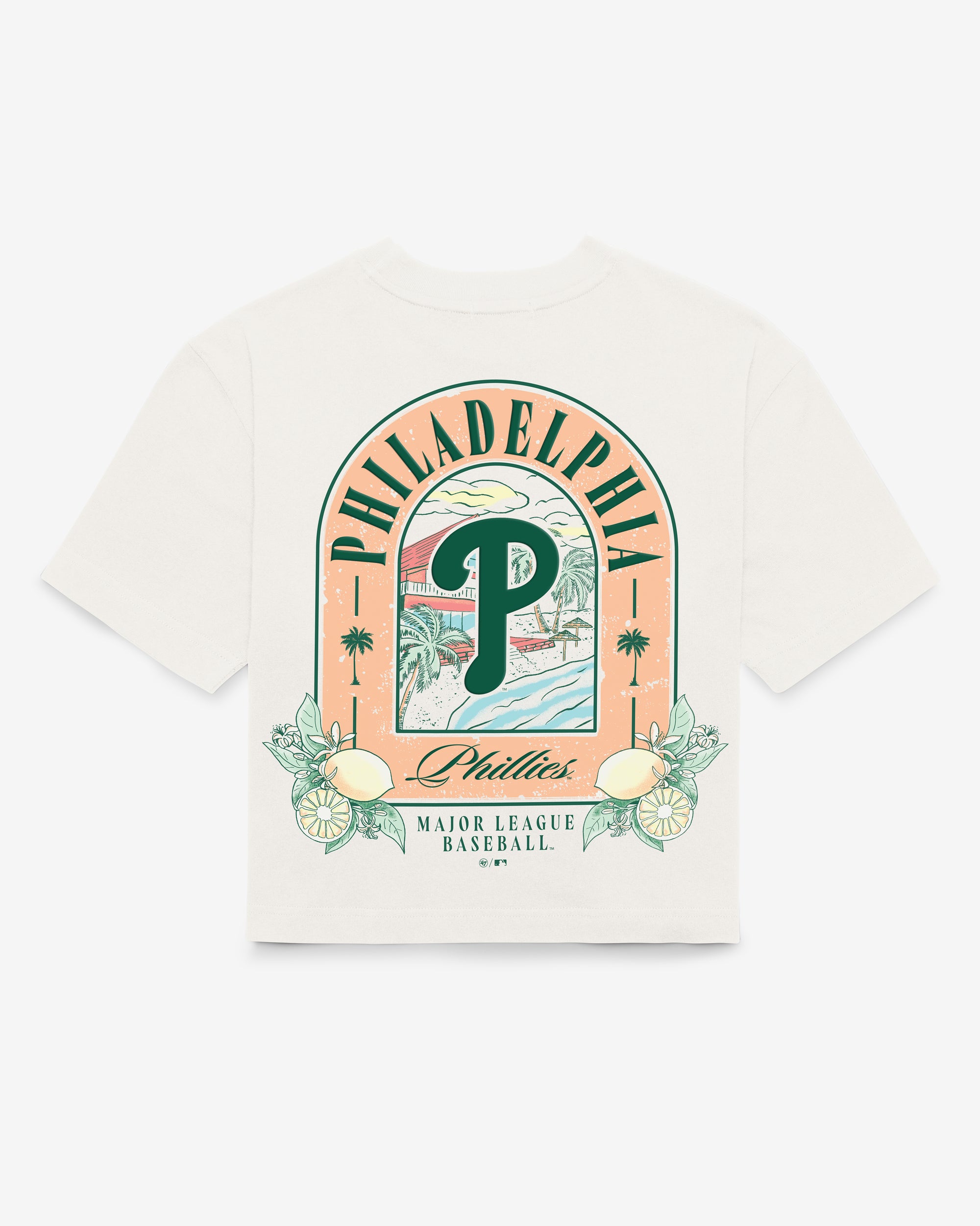 PHILADELPHIA PHILLIES VACAY SCENES BACKER '47 REED CITY TEE WOMENS