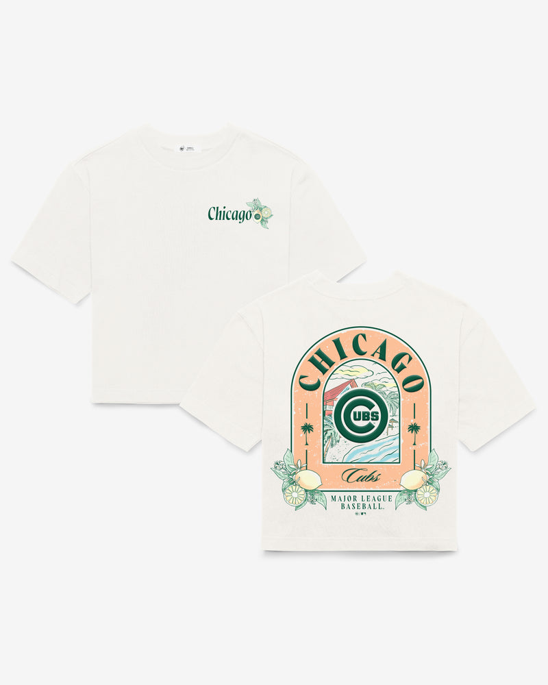 CHICAGO CUBS VACAY SCENES BACKER '47 REED CITY TEE WOMENS