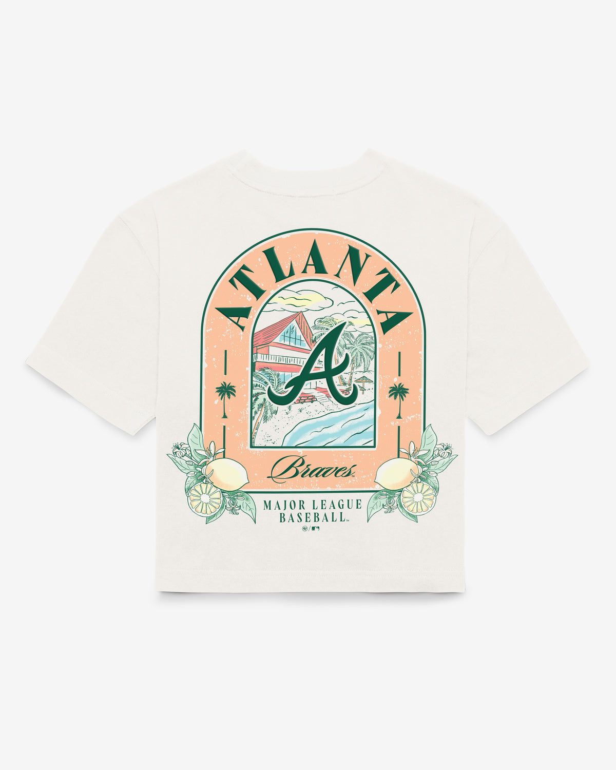 ATLANTA BRAVES VACAY SCENES BACKER '47 REED CITY TEE WOMENS