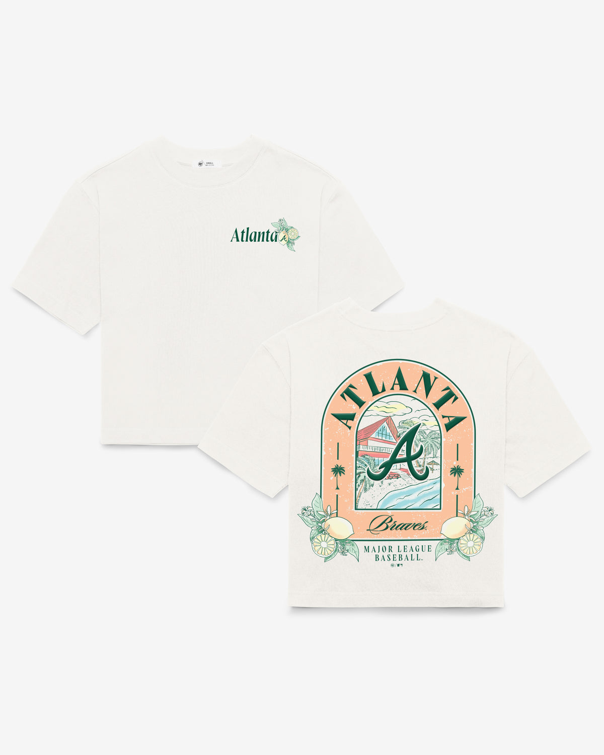 ATLANTA BRAVES VACAY SCENES BACKER '47 REED CITY TEE WOMENS