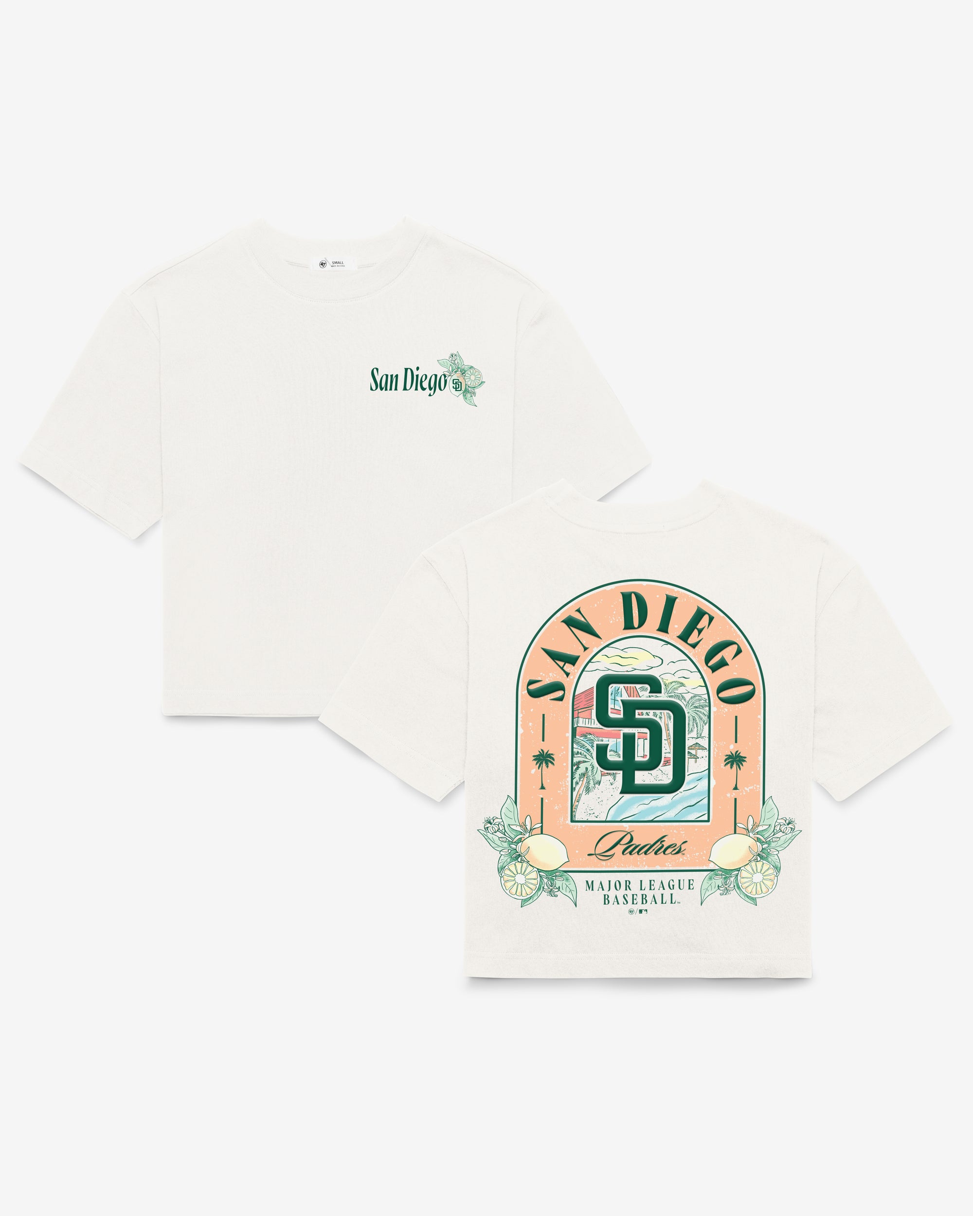 SAN DIEGO PADRES VACAY SCENES BACKER '47 REED CITY TEE WOMENS