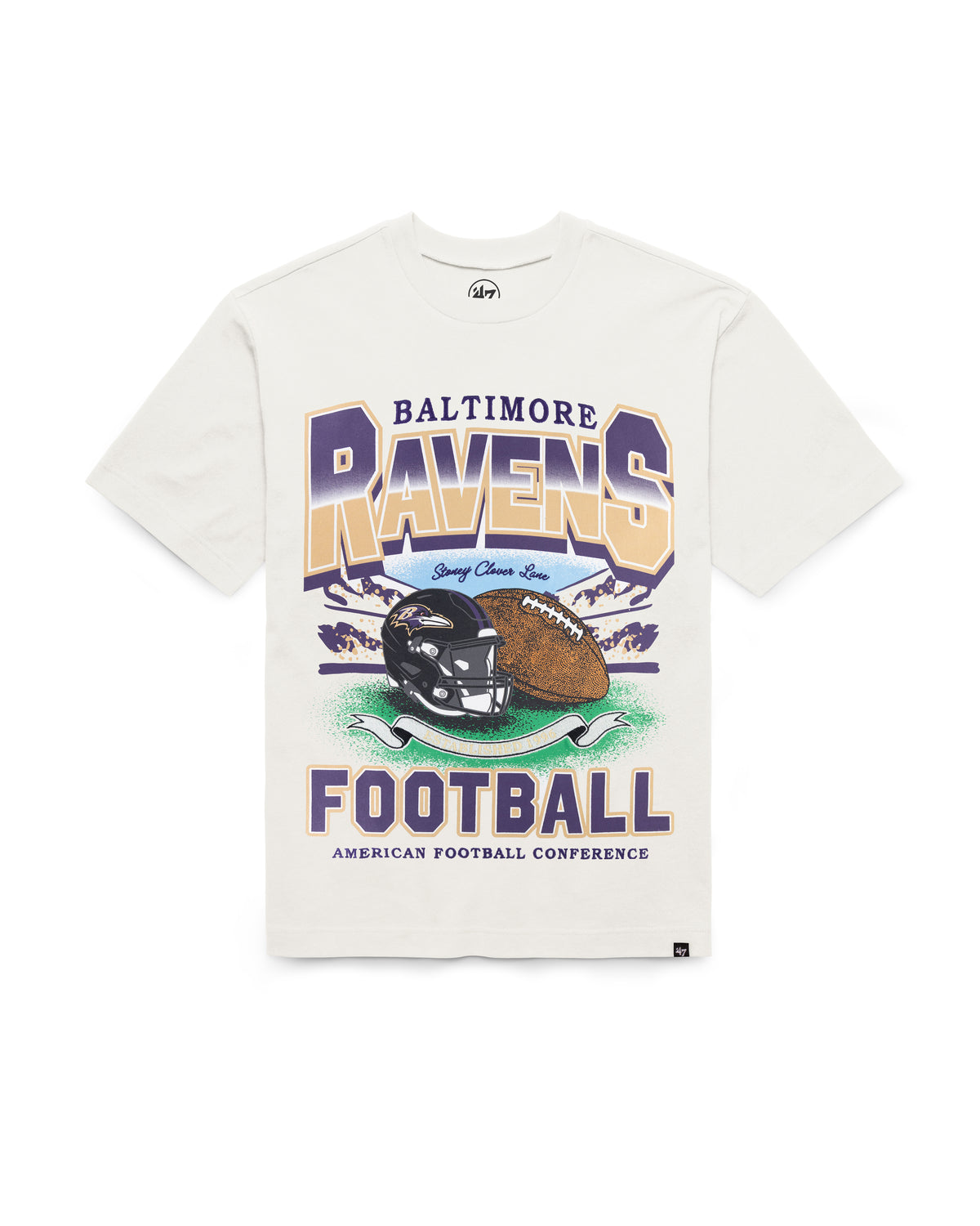 BALTIMORE RAVENS STONEY CLOVER LANE X '47 WOMEN'S FOUNDATION TEE