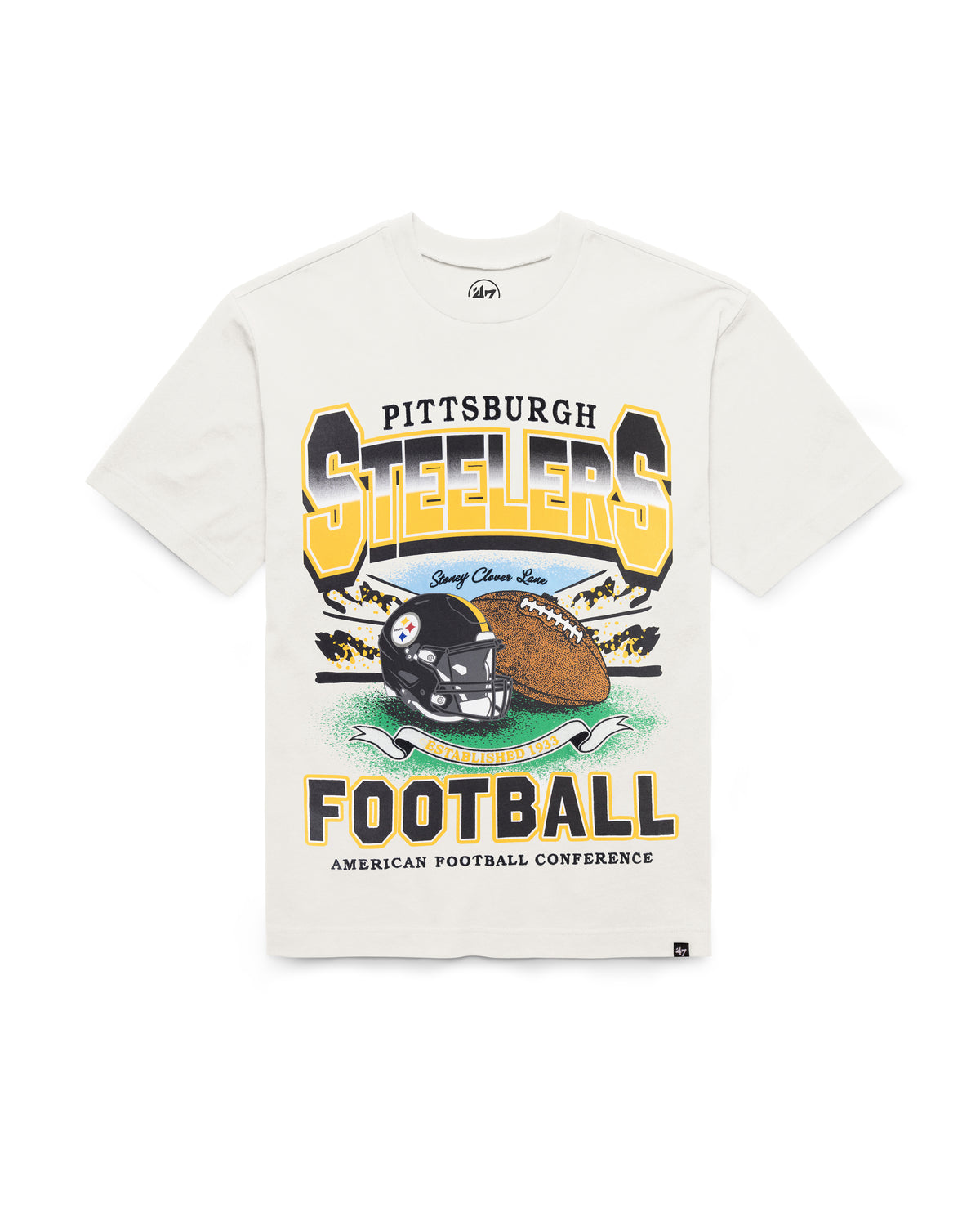 PITTSBURGH STEELERS STONEY CLOVER LANE X '47 WOMEN'S FOUNDATION TEE