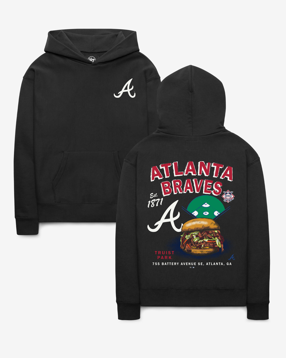 ATLANTA BRAVES STADIUM EATS '47 FOUNDATION HOOD