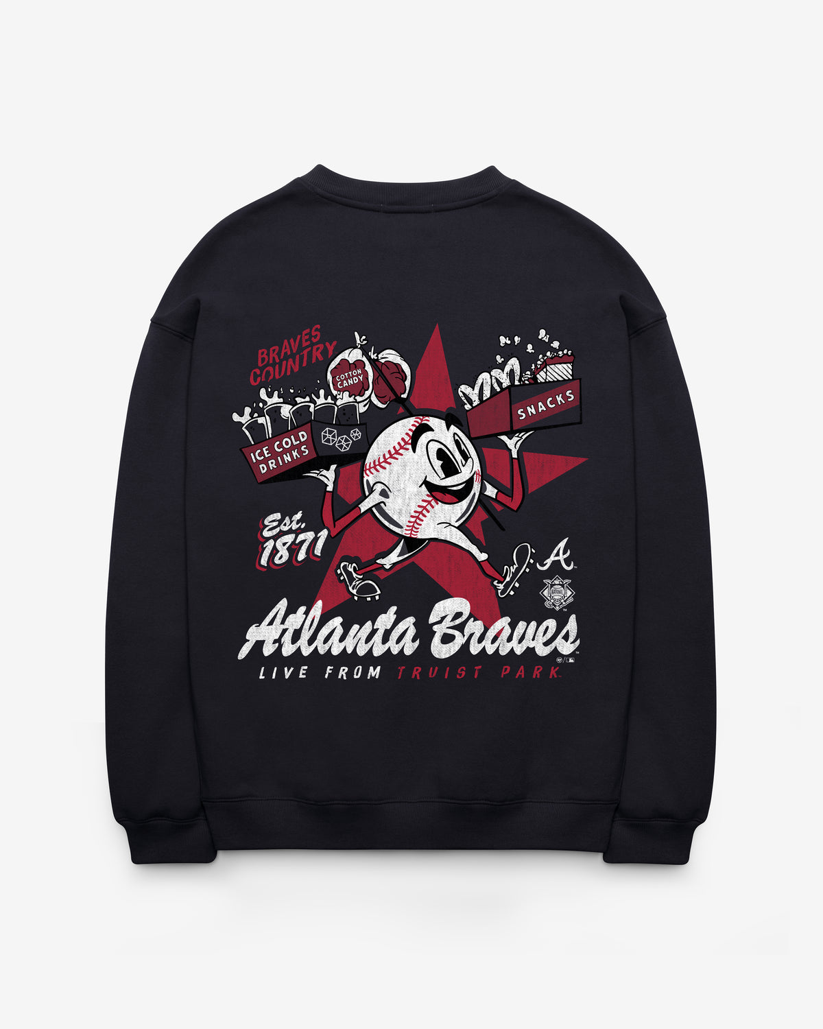 ATLANTA BRAVES FAN FUEL '47 OVERSIZED CREW WOMEN