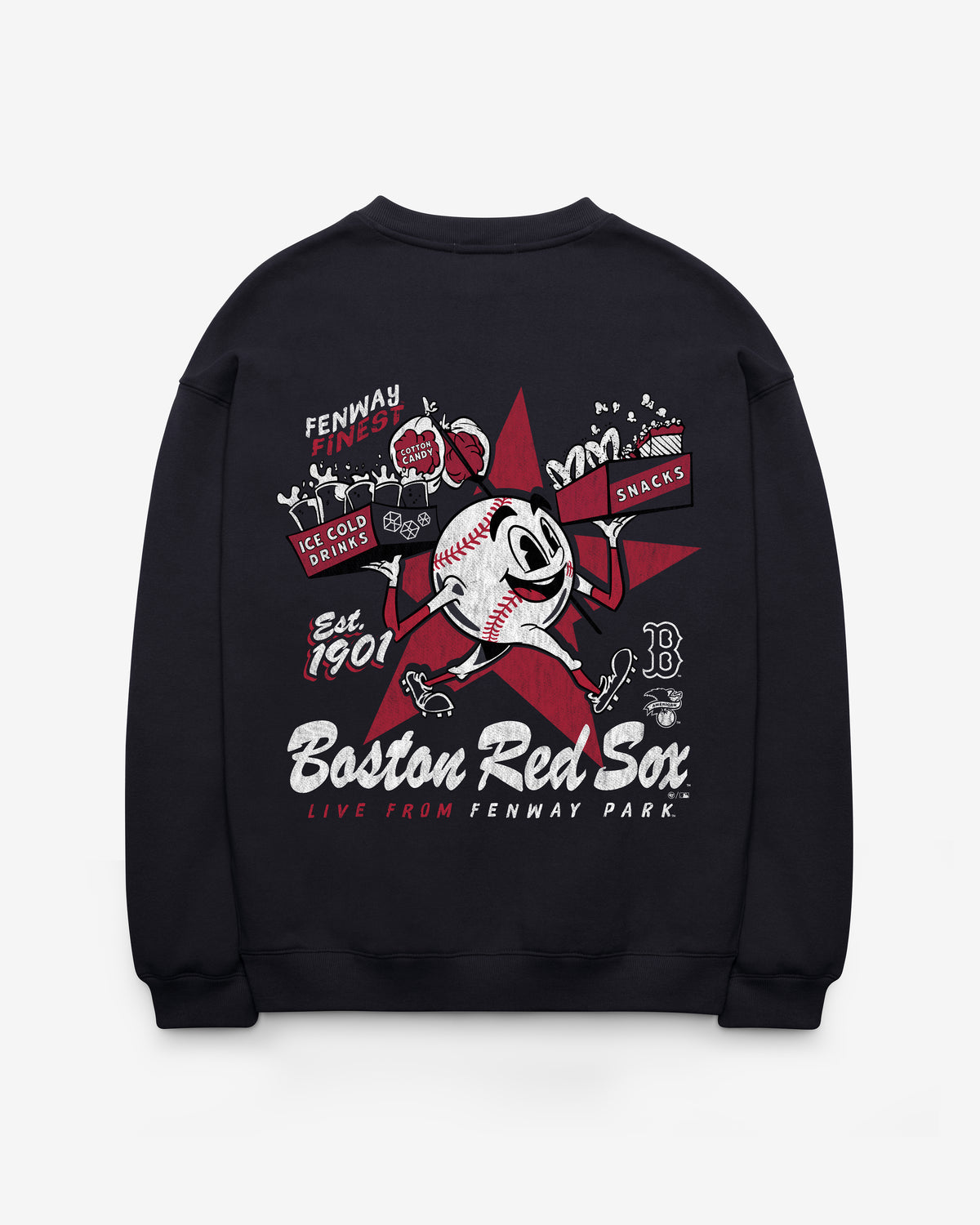 BOSTON RED SOX FAN FUEL '47 OVERSIZED CREW WOMEN