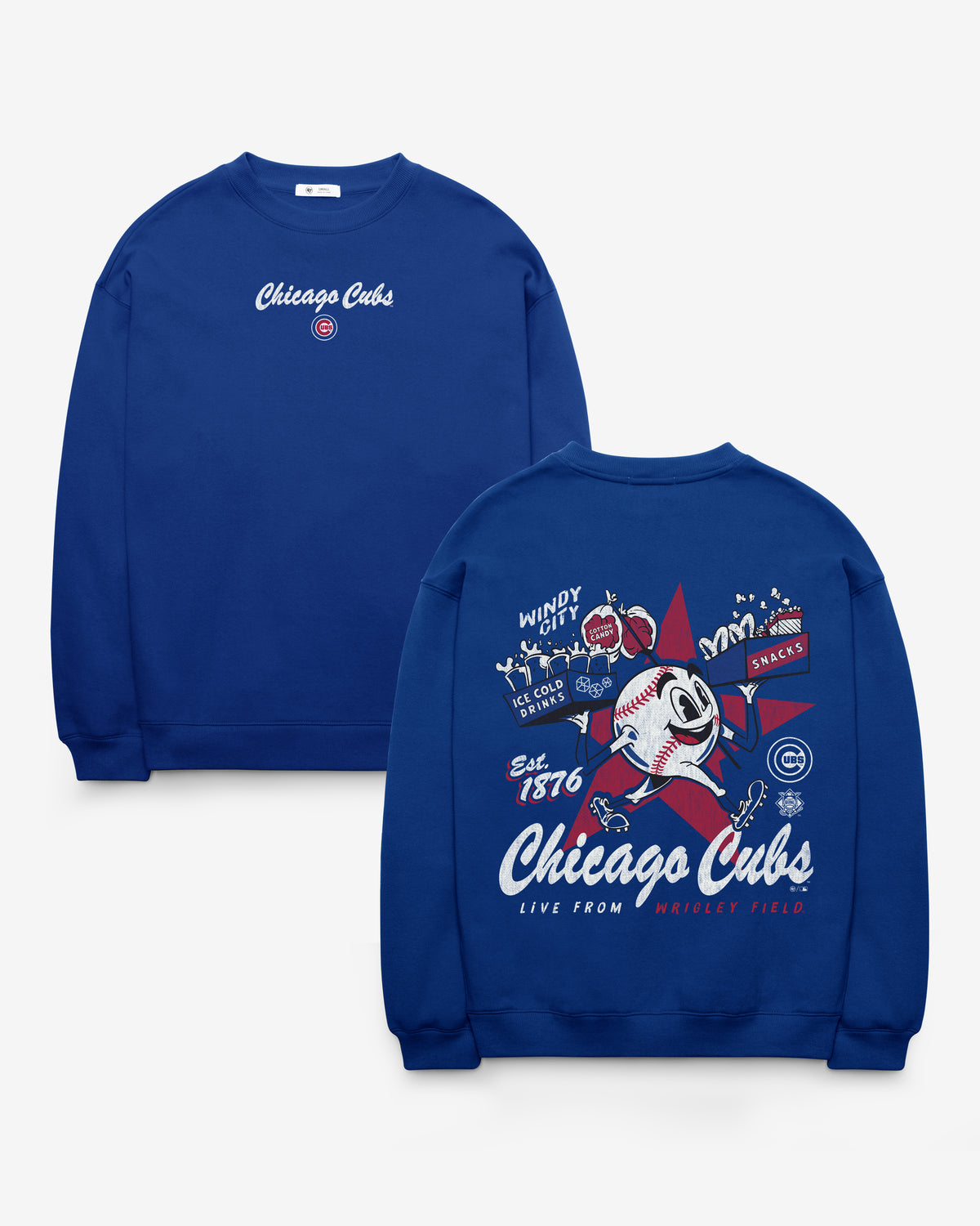 CHICAGO CUBS FAN FUEL '47 OVERSIZED CREW WOMEN