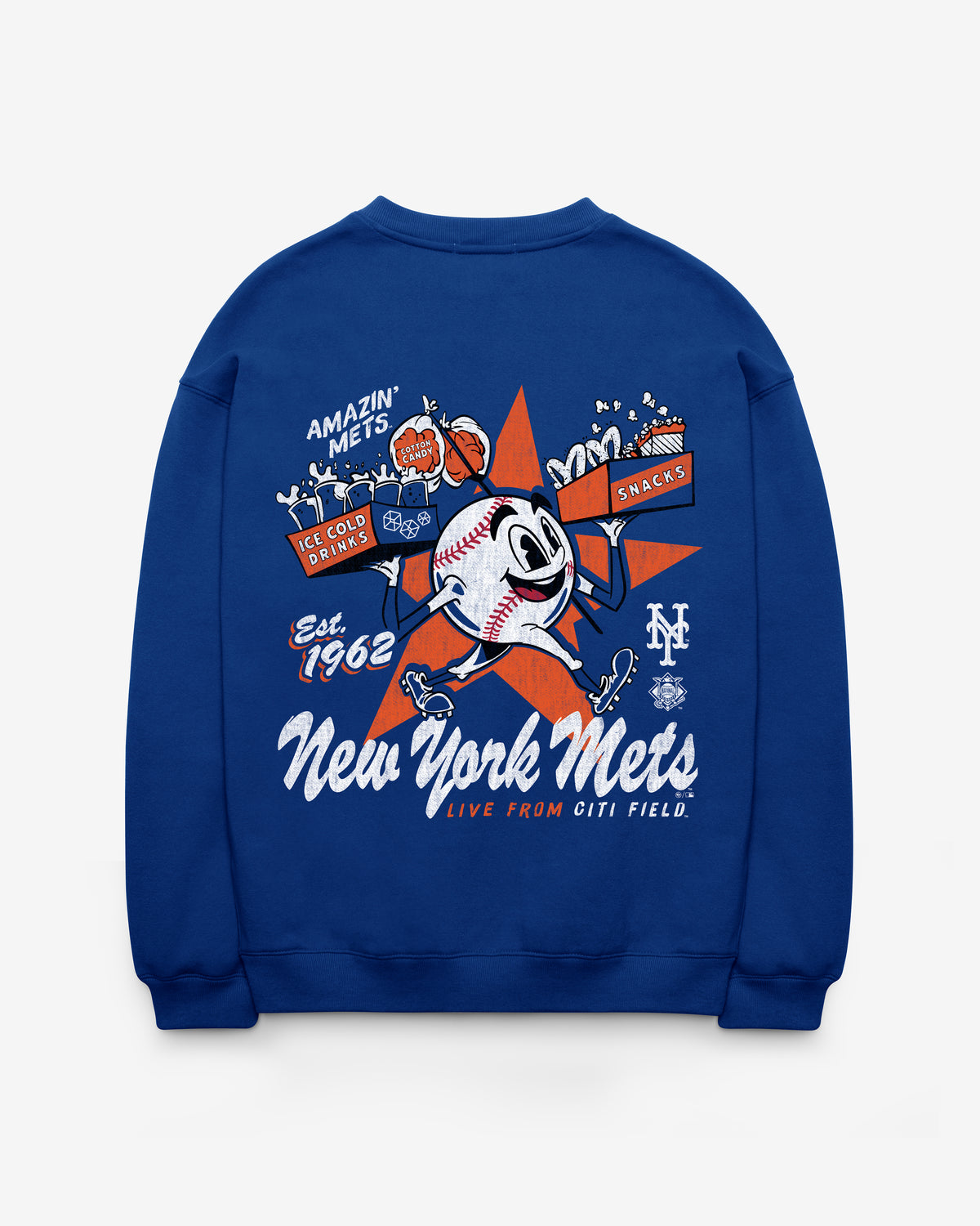 NEW YORK METS FAN FUEL '47 OVERSIZED CREW WOMEN