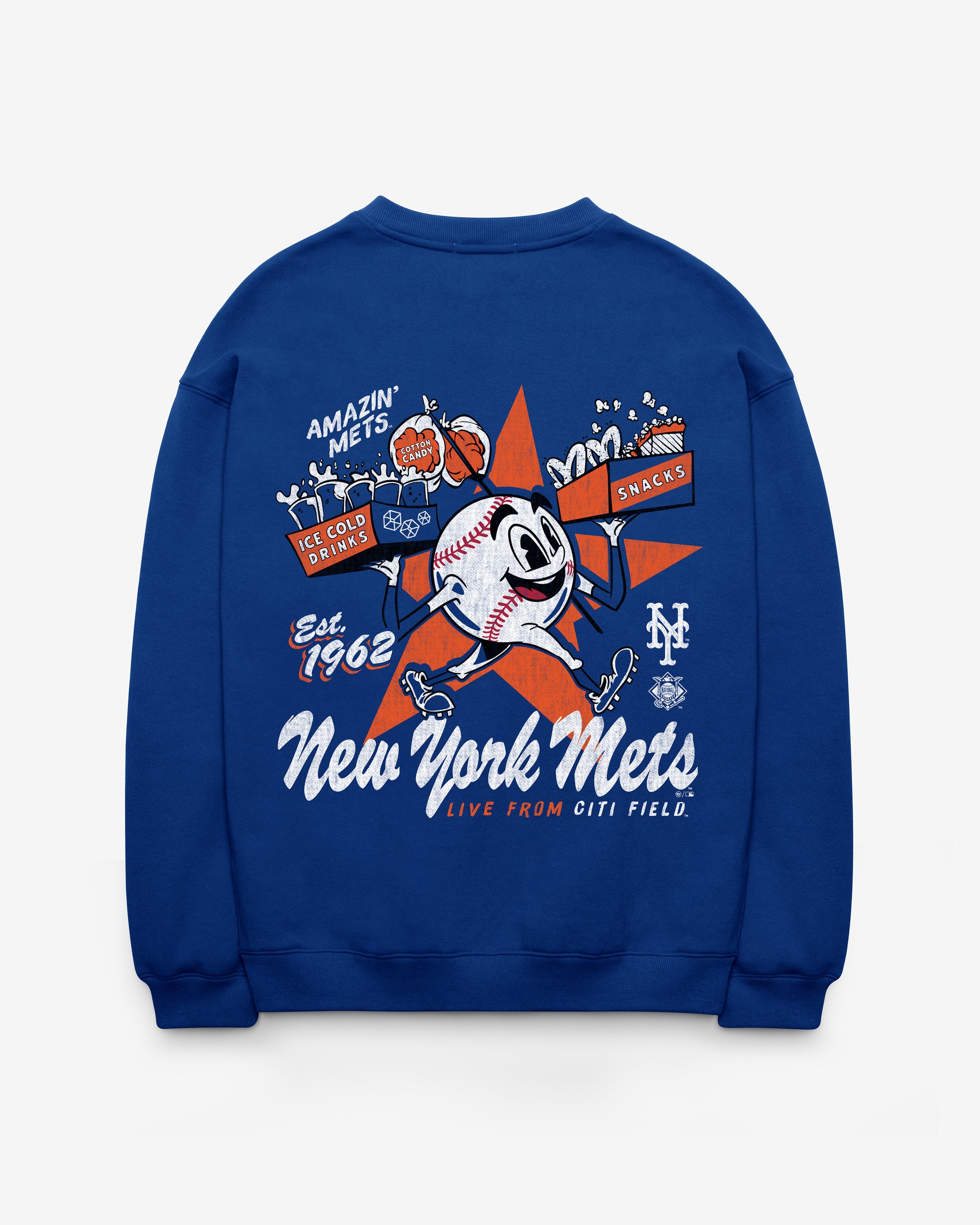 NEW YORK METS FAN FUEL '47 OVERSIZED CREW WOMEN