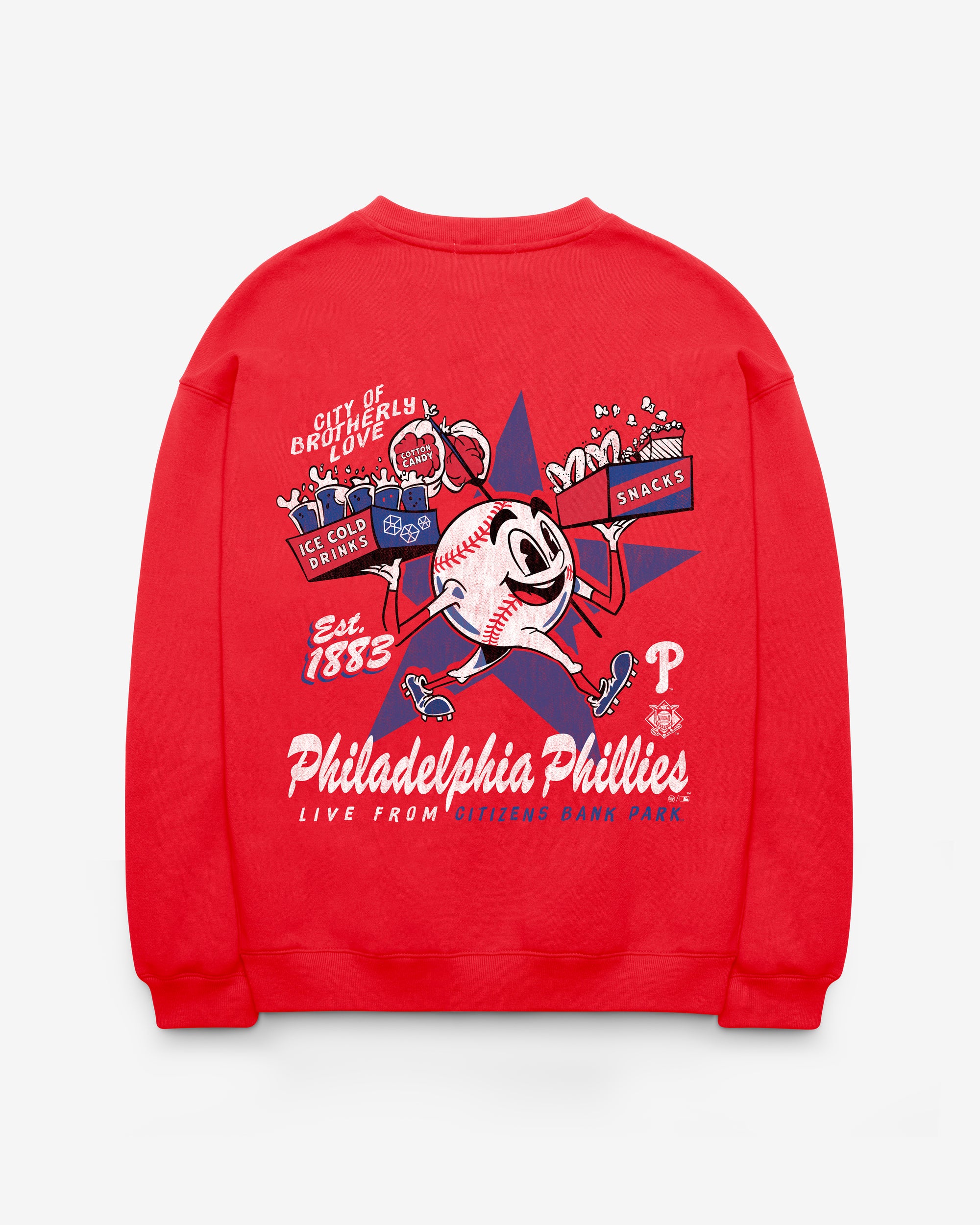 PHILADELPHIA PHILLIES FAN FUEL '47 OVERSIZED CREW WOMEN