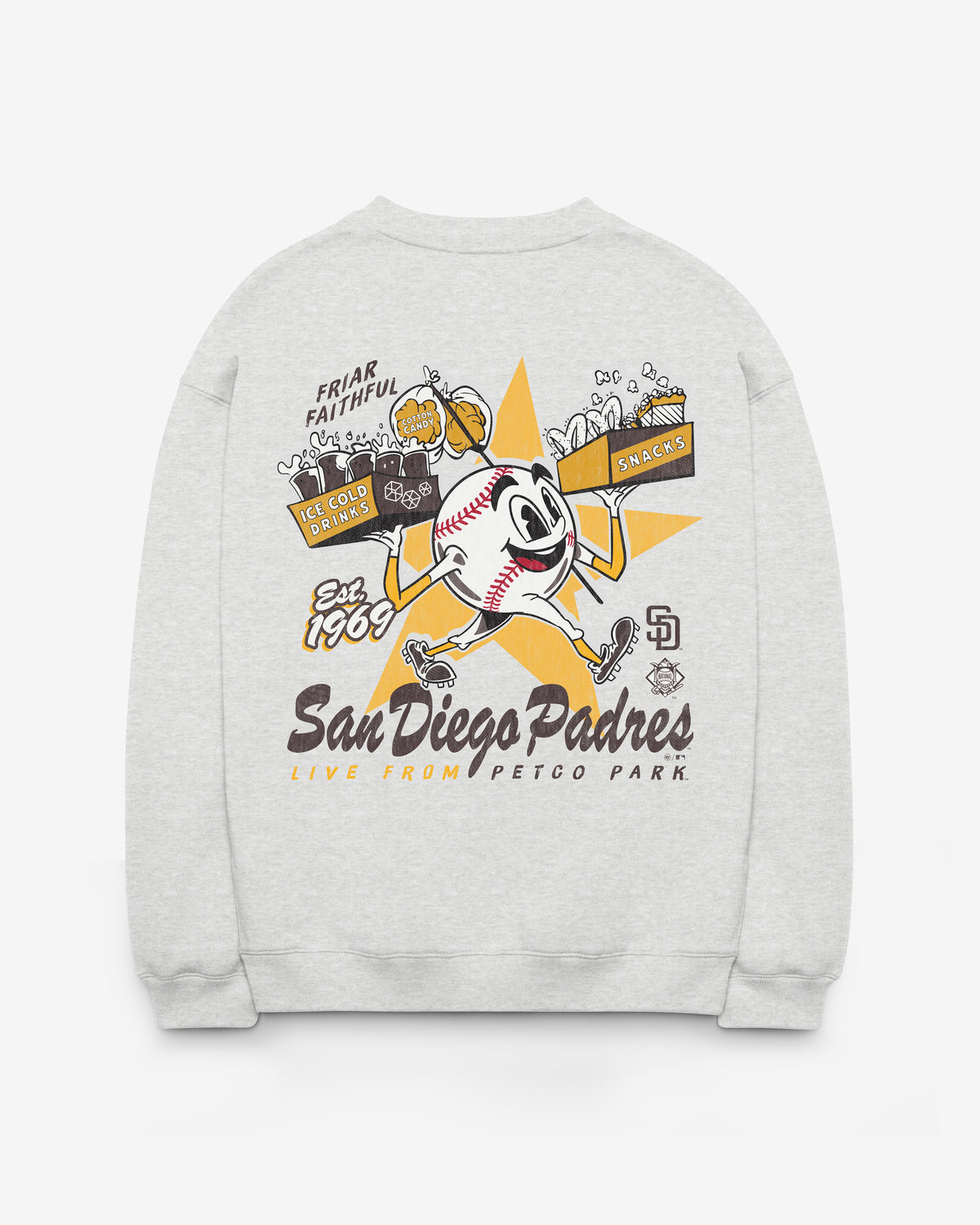 SAN DIEGO PADRES FAN FUEL '47 OVERSIZED CREW WOMEN