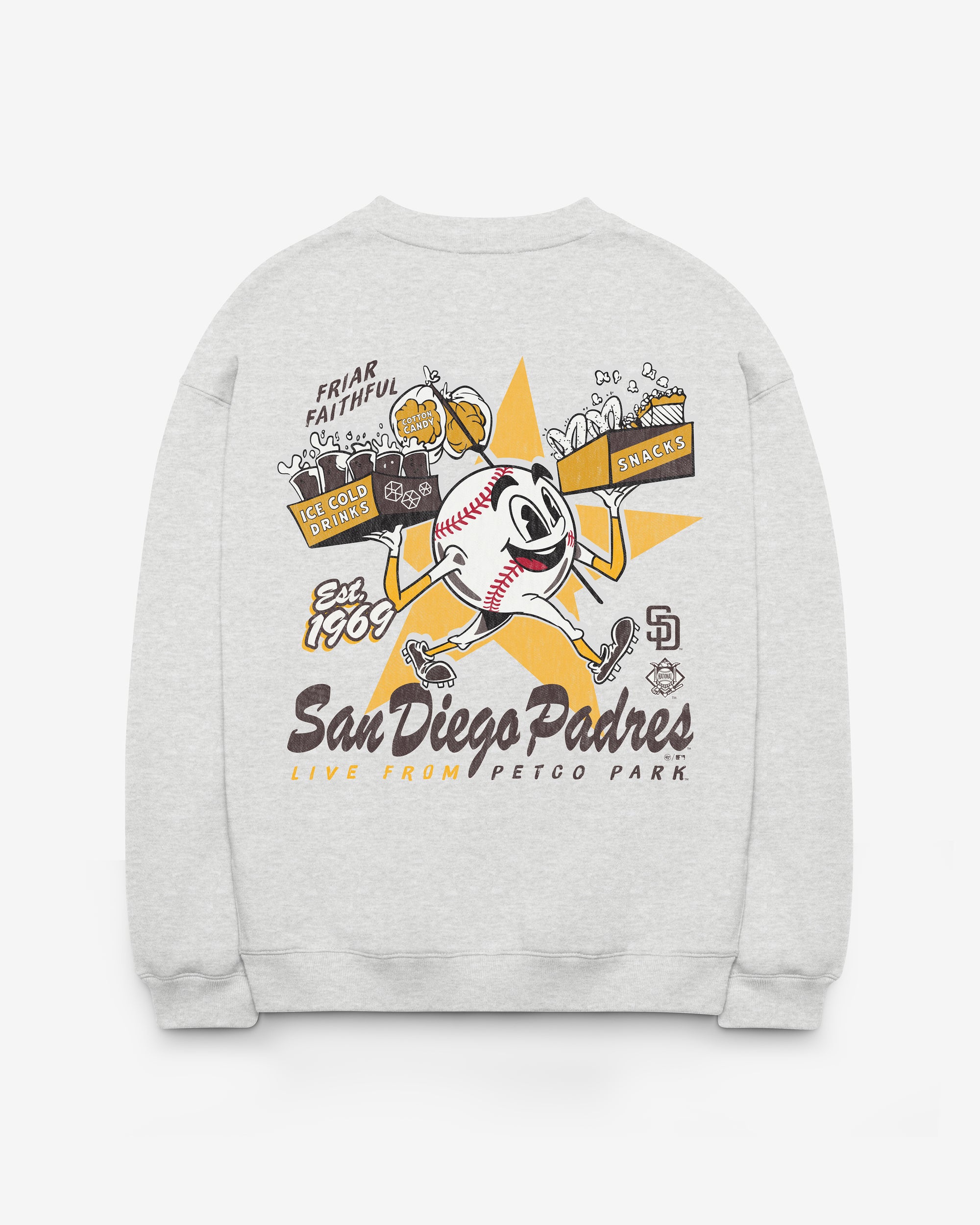 SAN DIEGO PADRES FAN FUEL '47 OVERSIZED CREW WOMEN