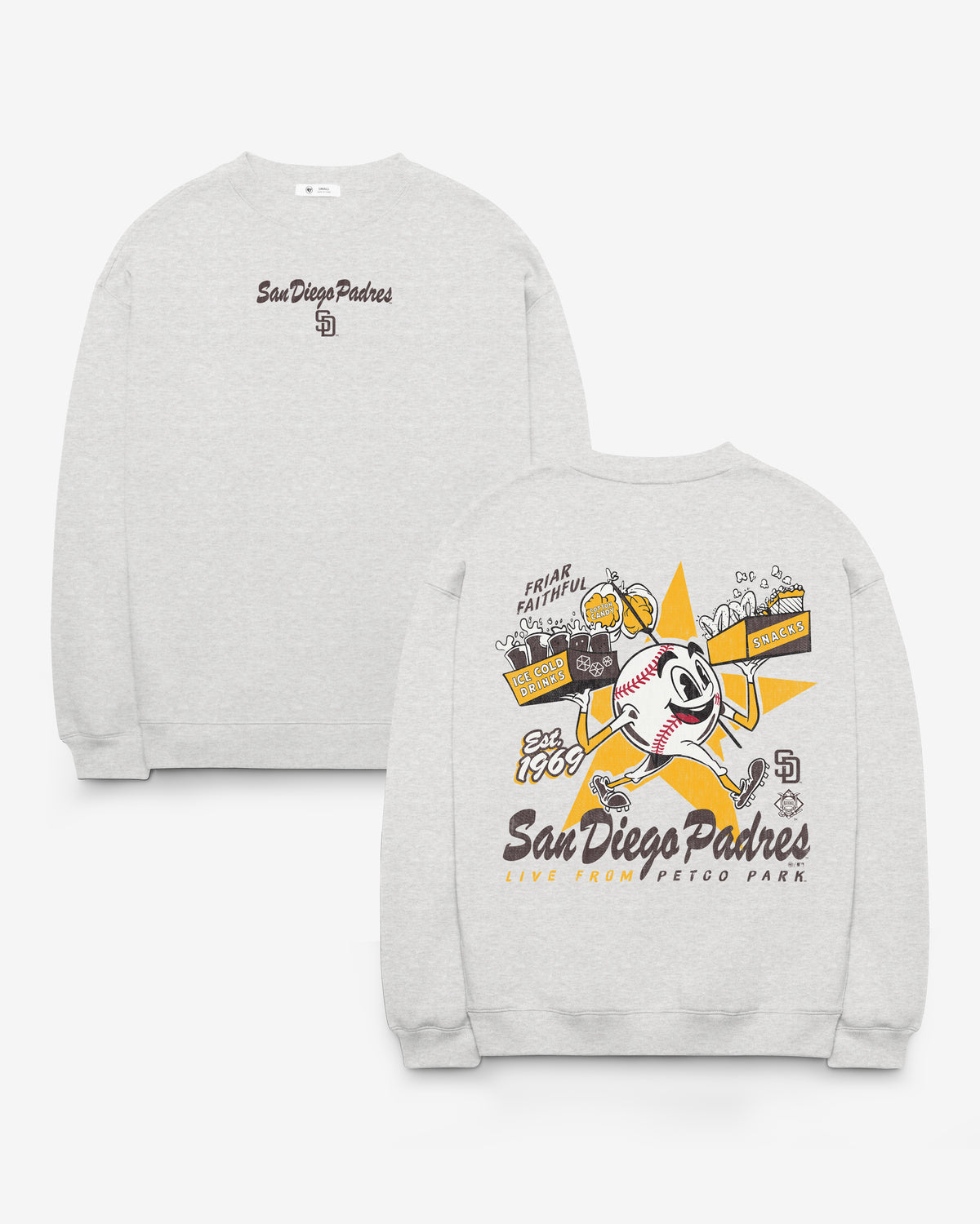 SAN DIEGO PADRES FAN FUEL '47 OVERSIZED CREW WOMEN