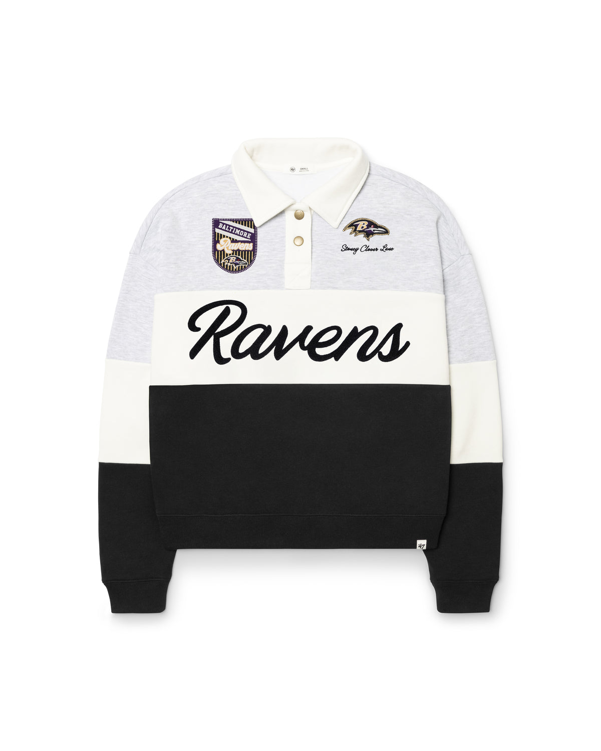 BALTIMORE RAVENS STONEY CLOVER LANE X '47 RUGBY SWEATSHIRT