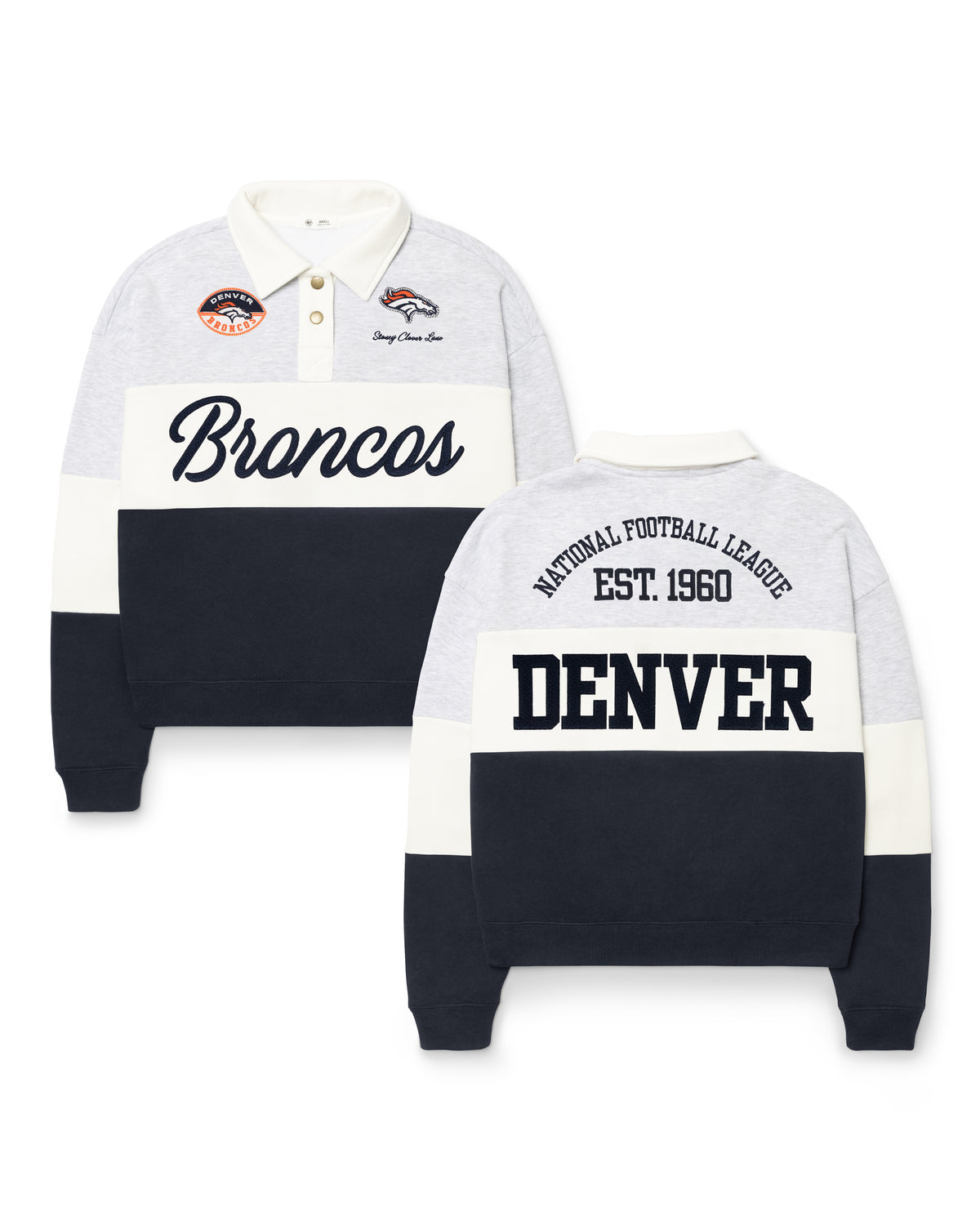 DENVER BRONCOS STONEY CLOVER LANE X '47 RUGBY SWEATSHIRT