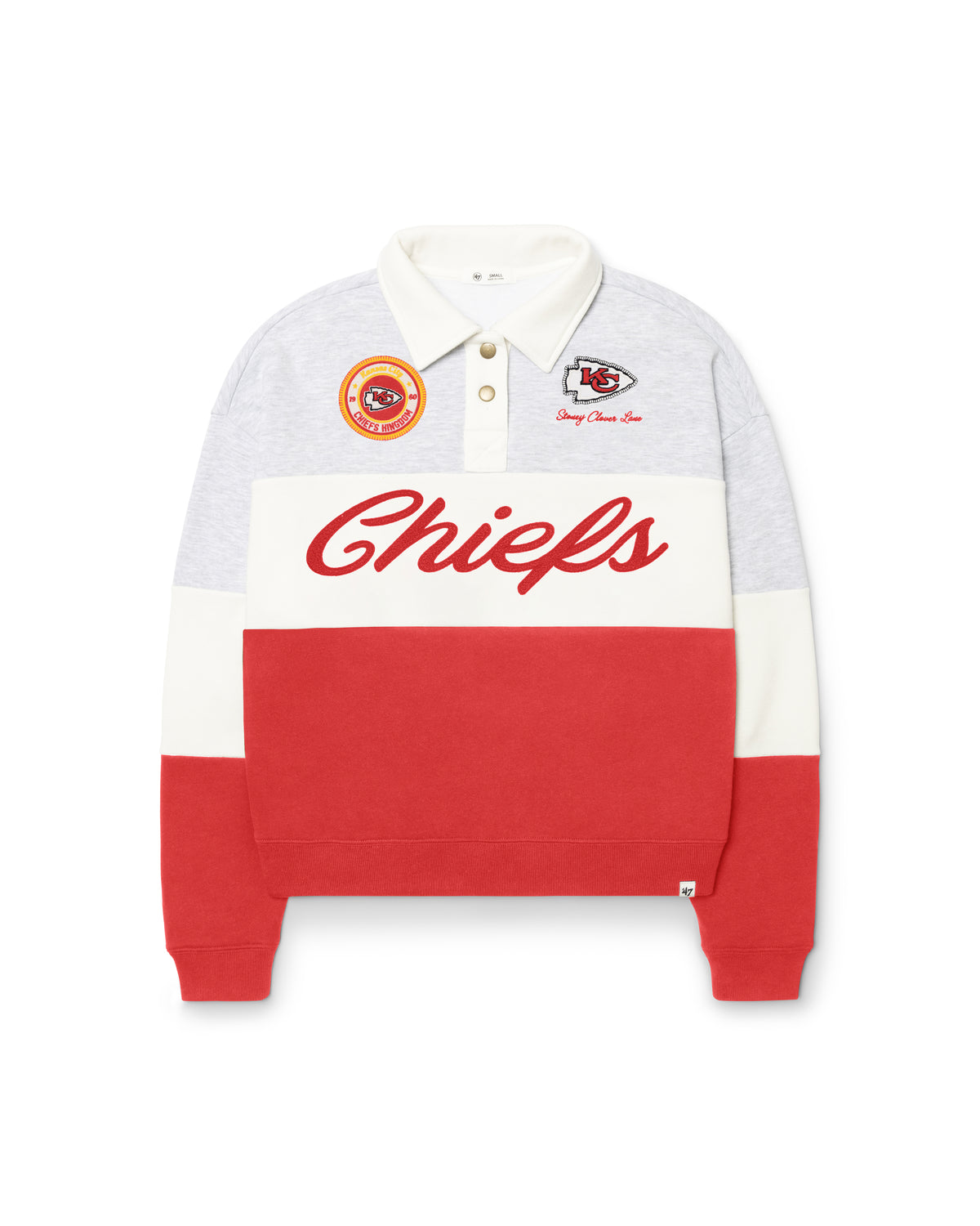 KANSAS CITY CHIEFS STONEY CLOVER LANE X '47 RUGBY SWEATSHIRT