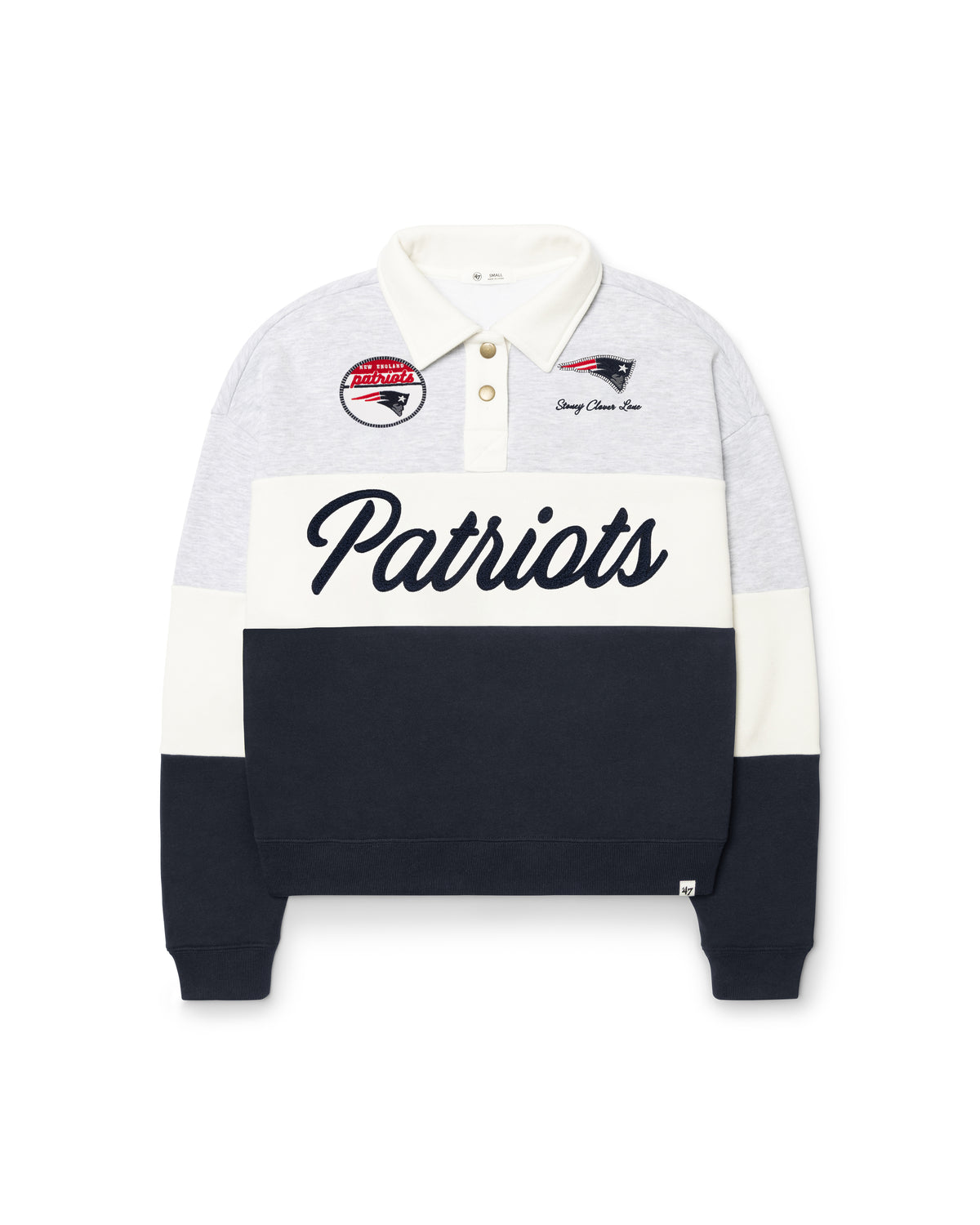 NEW ENGLAND PATRIOTS STONEY CLOVER LANE X '47 RUGBY SWEATSHIRT