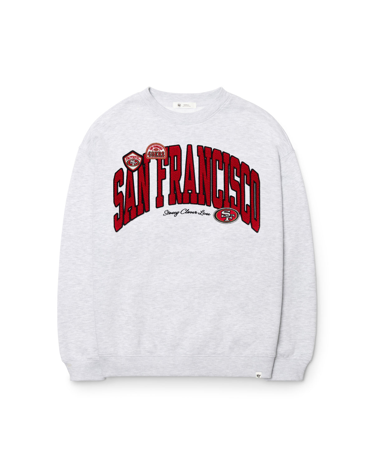SAN FRANCISCO 49ERS STONEY CLOVER LANE X '47 WOMEN'S OVERSIZED CREW