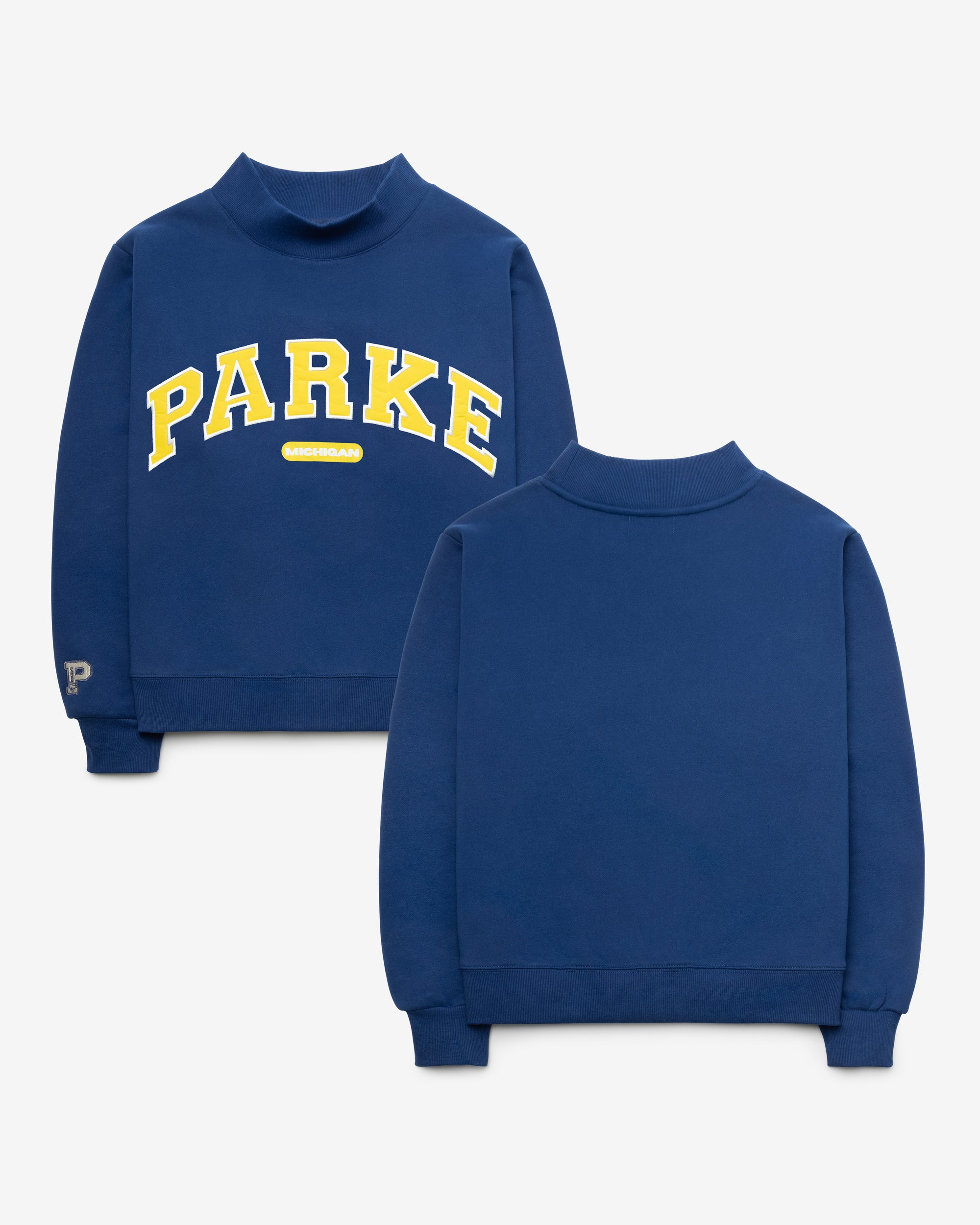 MICHIGAN WOLVERINES PARKE X '47 WOMEN'S VARSITY MOCKNECK