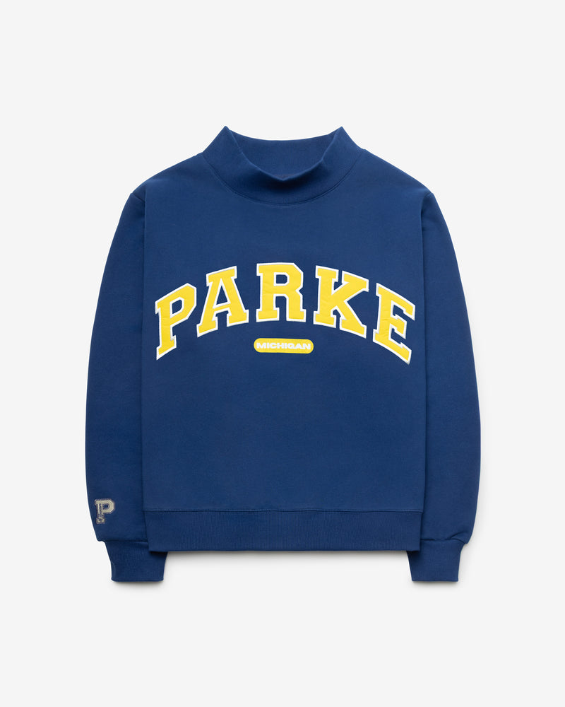 MICHIGAN WOLVERINES PARKE X '47 WOMEN'S VARSITY MOCKNECK