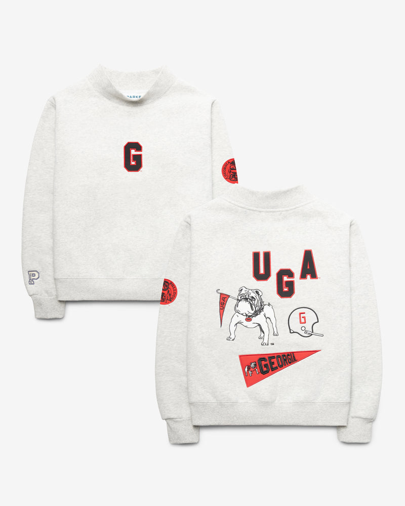 GEORGIA BULLDOGS VINTAGE PARKE X '47 WOMEN'S MOCKNECK