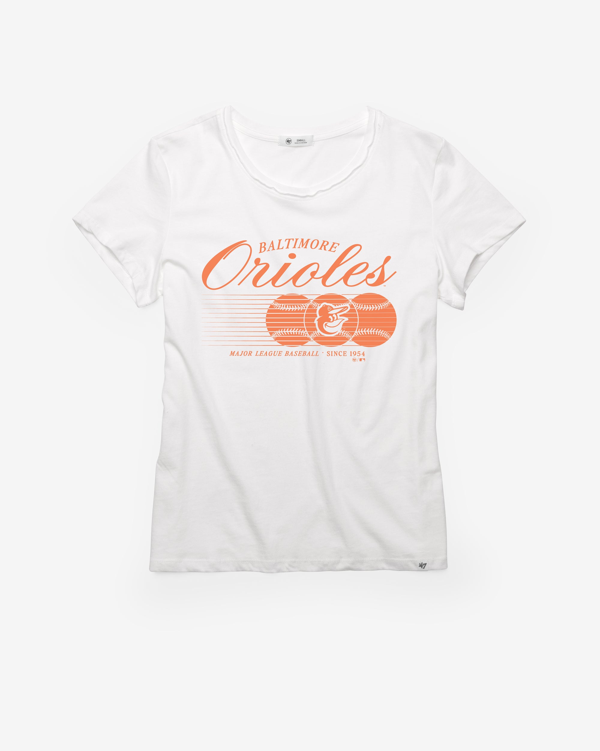 BALTIMORE ORIOLES SPEED THROW '47 WOMEN'S FRANKIE TEE