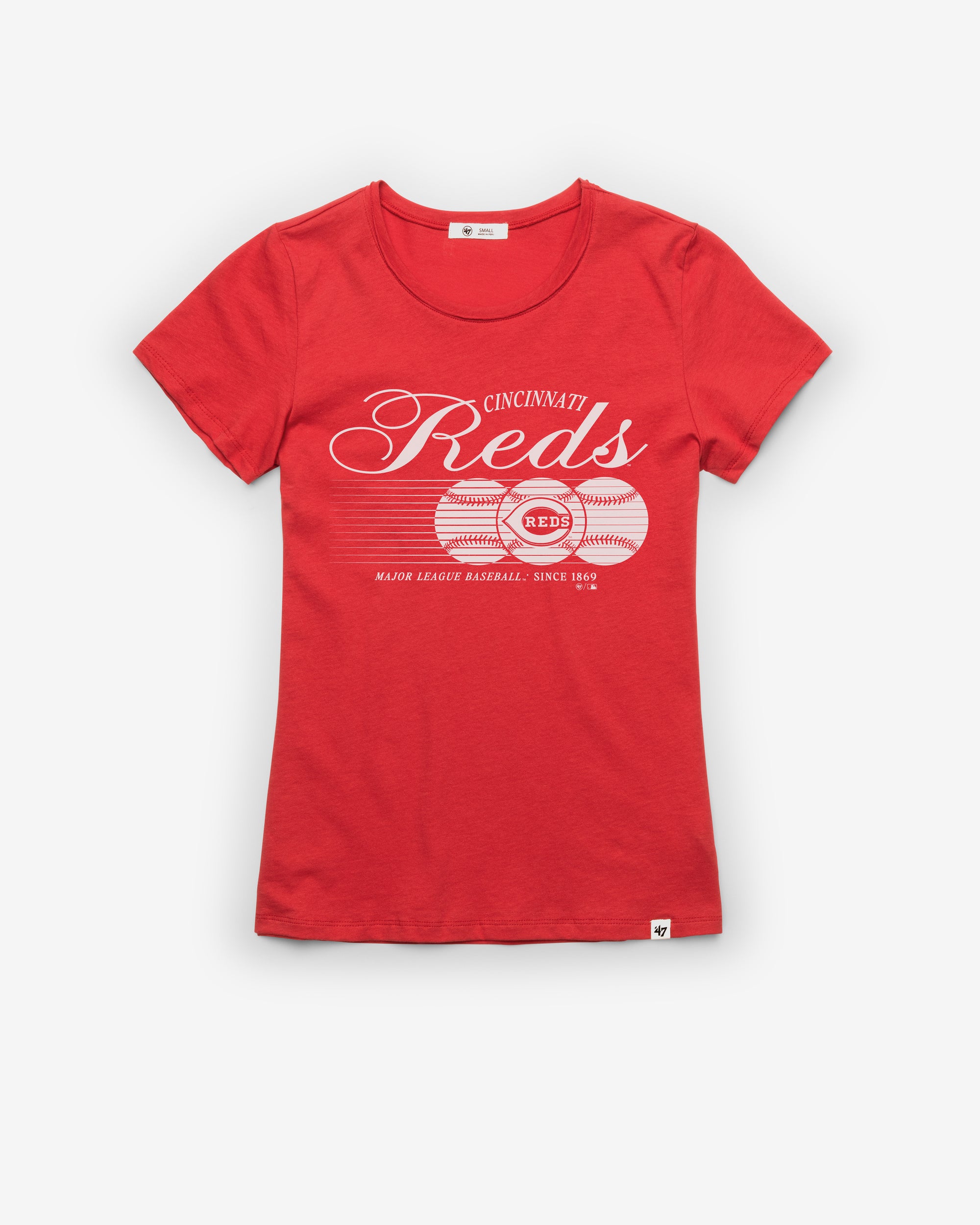 CINCINNATI REDS SPEED THROW '47 WOMEN'S FRANKIE TEE