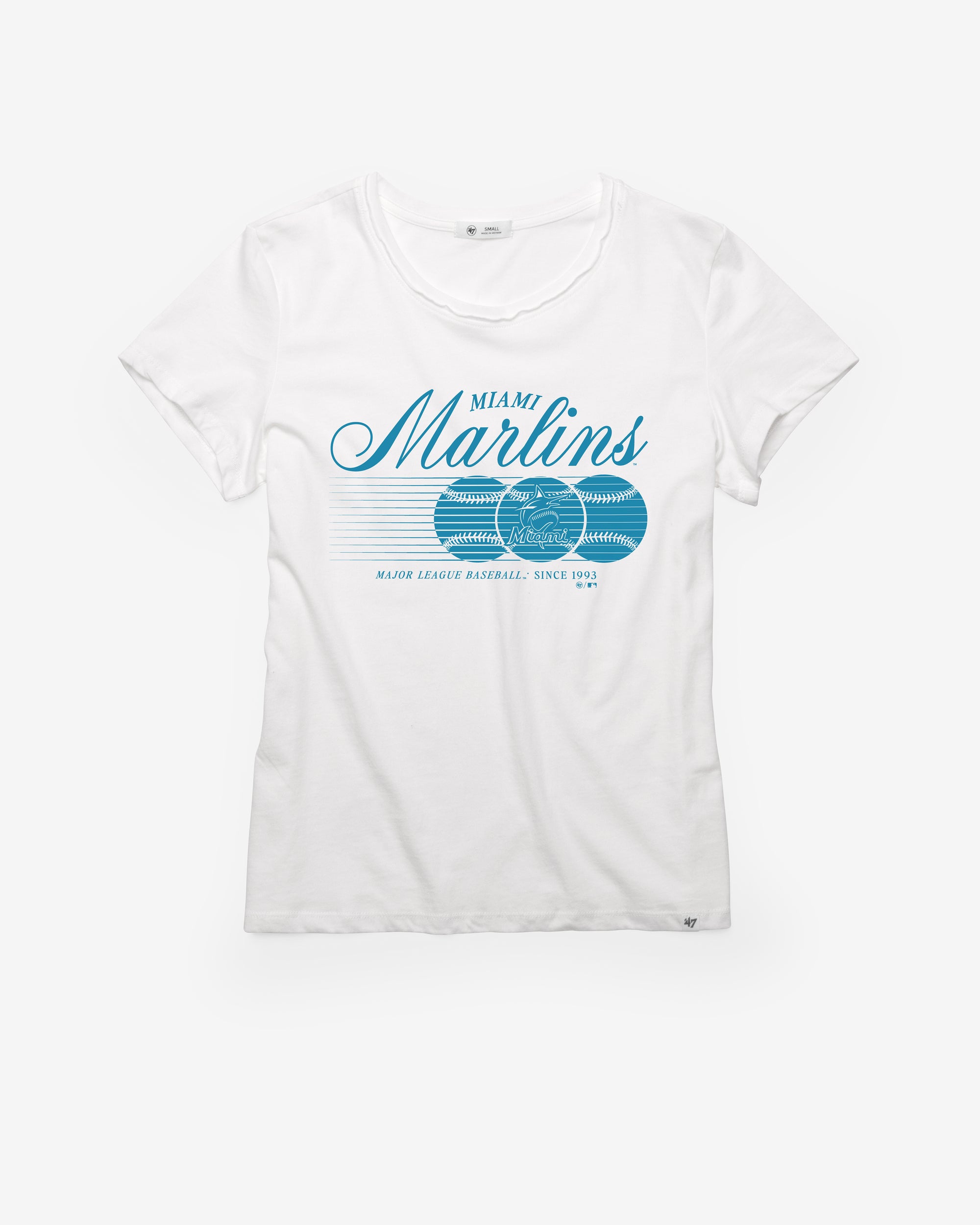 MIAMI MARLINS SPEED THROW '47 WOMEN'S FRANKIE TEE