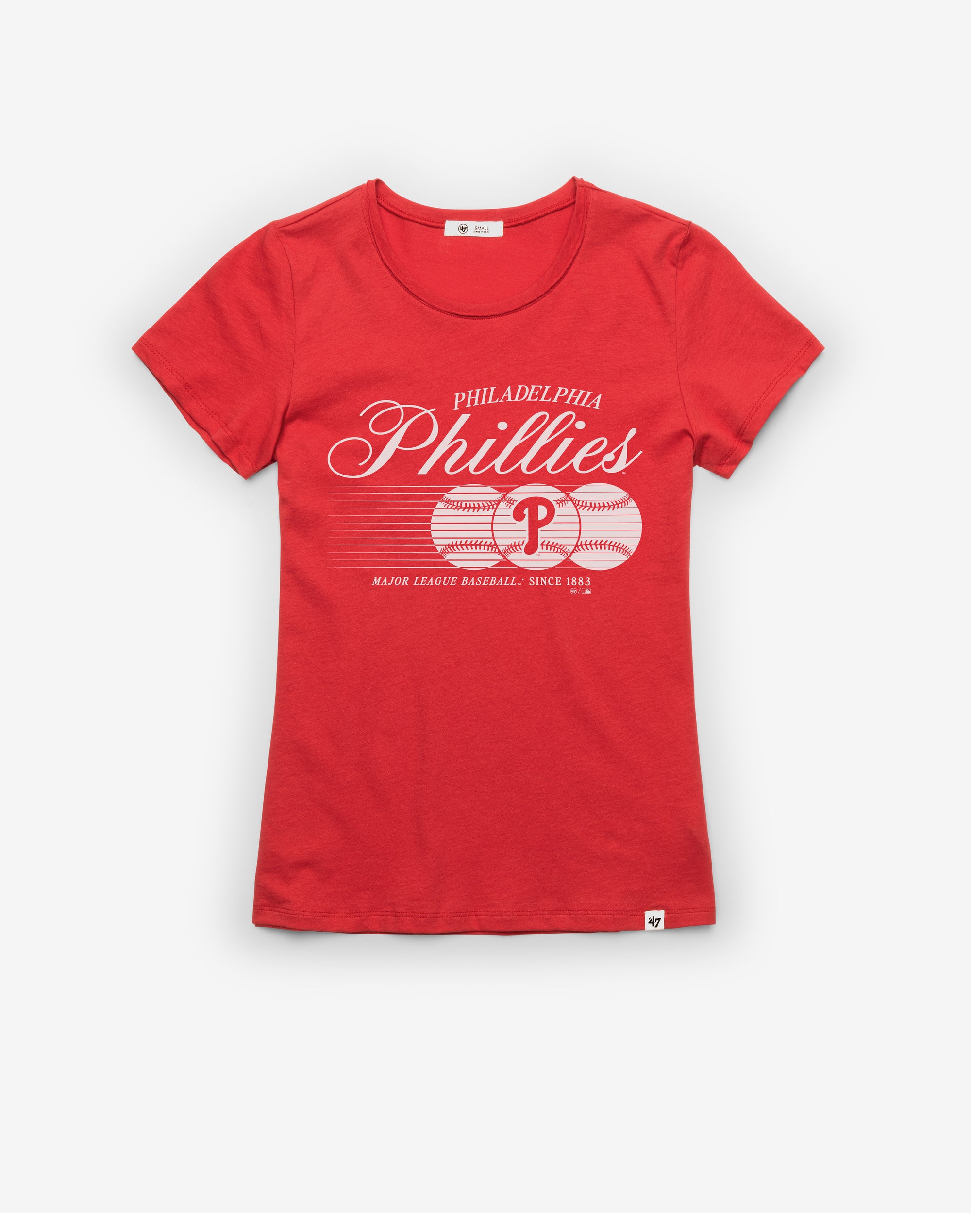 PHILADELPHIA PHILLIES SPEED THROW '47 WOMEN'S FRANKIE TEE