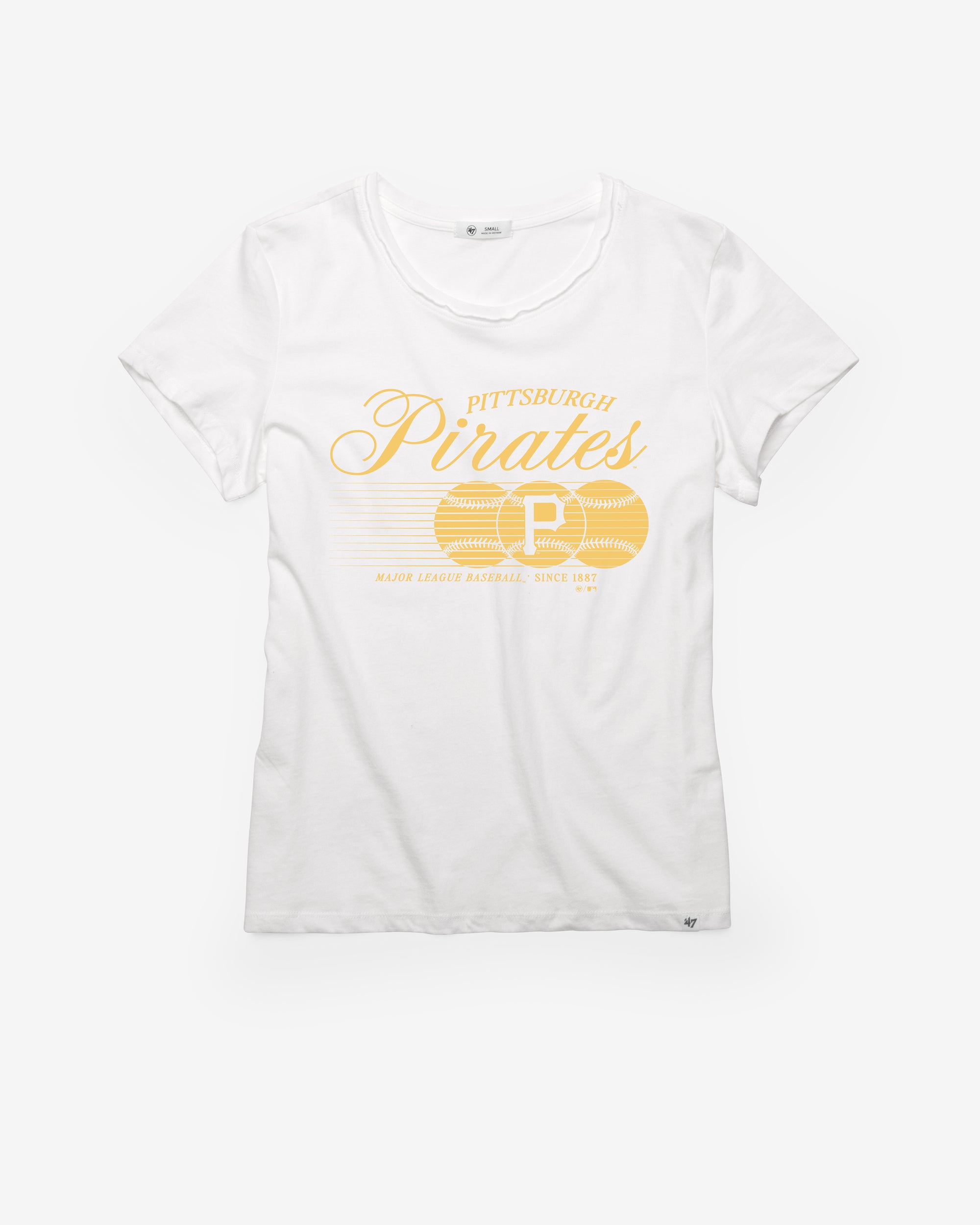 PITTSBURGH PIRATES SPEED THROW '47 WOMEN'S FRANKIE TEE