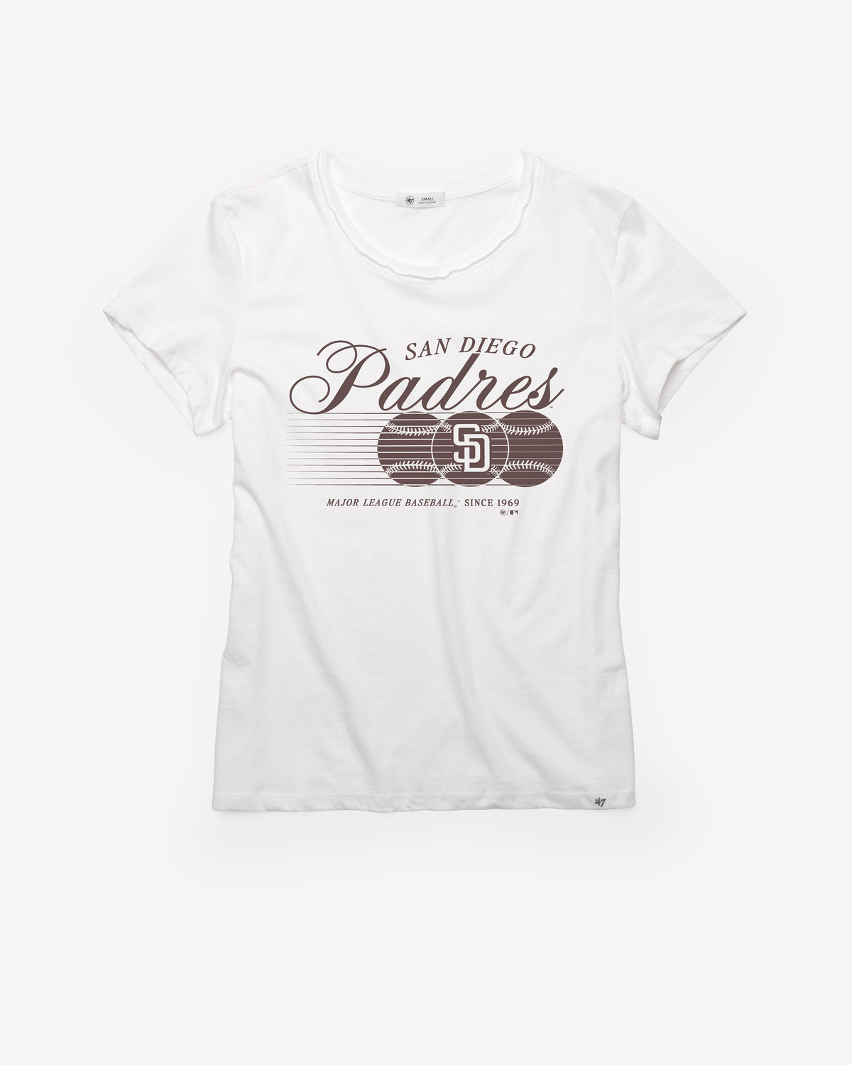 SAN DIEGO PADRES SPEED THROW '47 WOMEN'S FRANKIE TEE