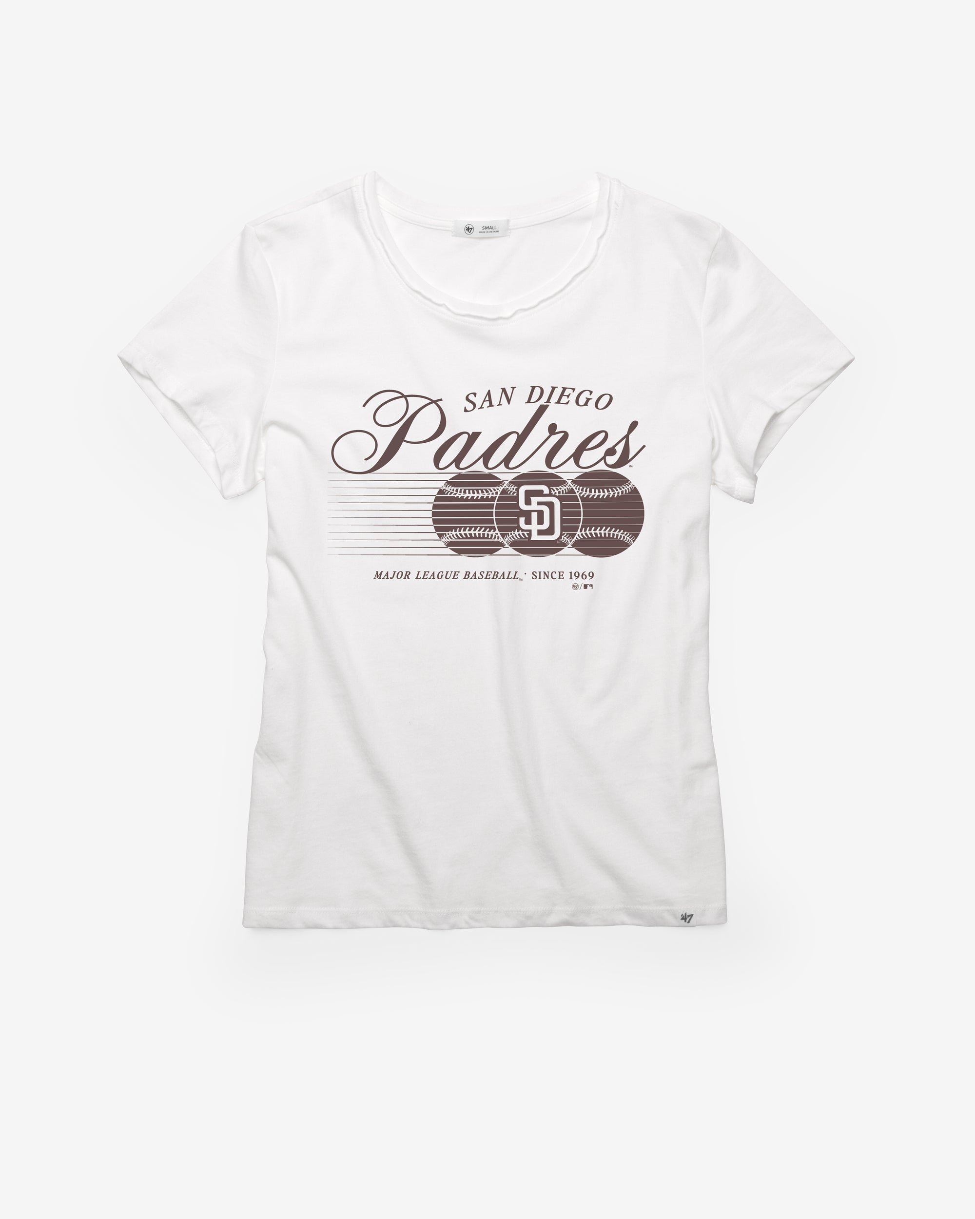 SAN DIEGO PADRES SPEED THROW '47 WOMEN'S FRANKIE TEE