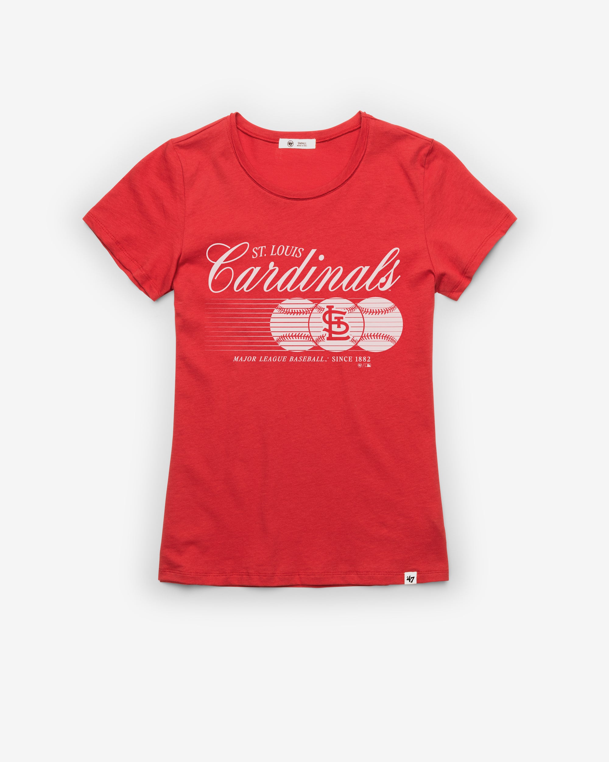 ST. LOUIS CARDINALS SPEED THROW '47 WOMEN'S FRANKIE TEE