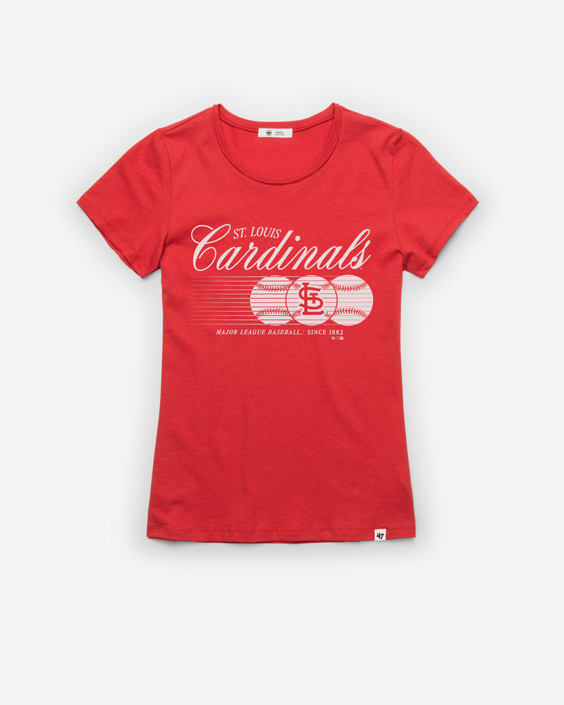 ST. LOUIS CARDINALS SPEED THROW '47 WOMEN'S FRANKIE TEE
