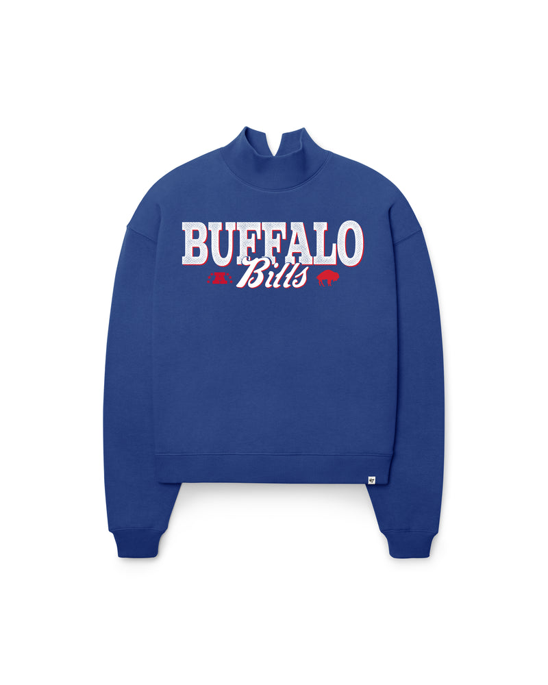 BUFFALO BILLS HISTORIC VARSITY HOUSE '47 WOMEN'S MOCK NECK PULLOVER