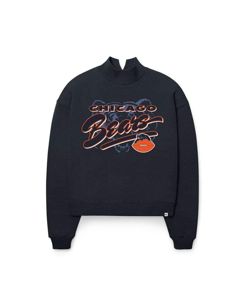CHICAGO BEARS HISTORIC VARSITY HOUSE '47 WOMEN'S MOCK NECK PULLOVER