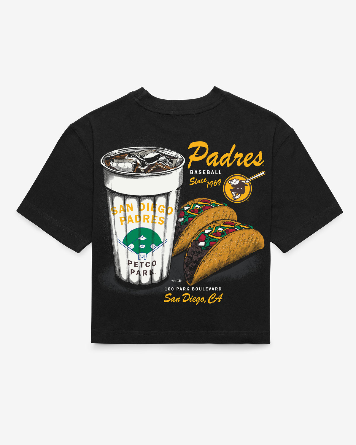 SAN DIEGO PADRES GRAB 'N GO '47 REED CITY TEE WOMEN