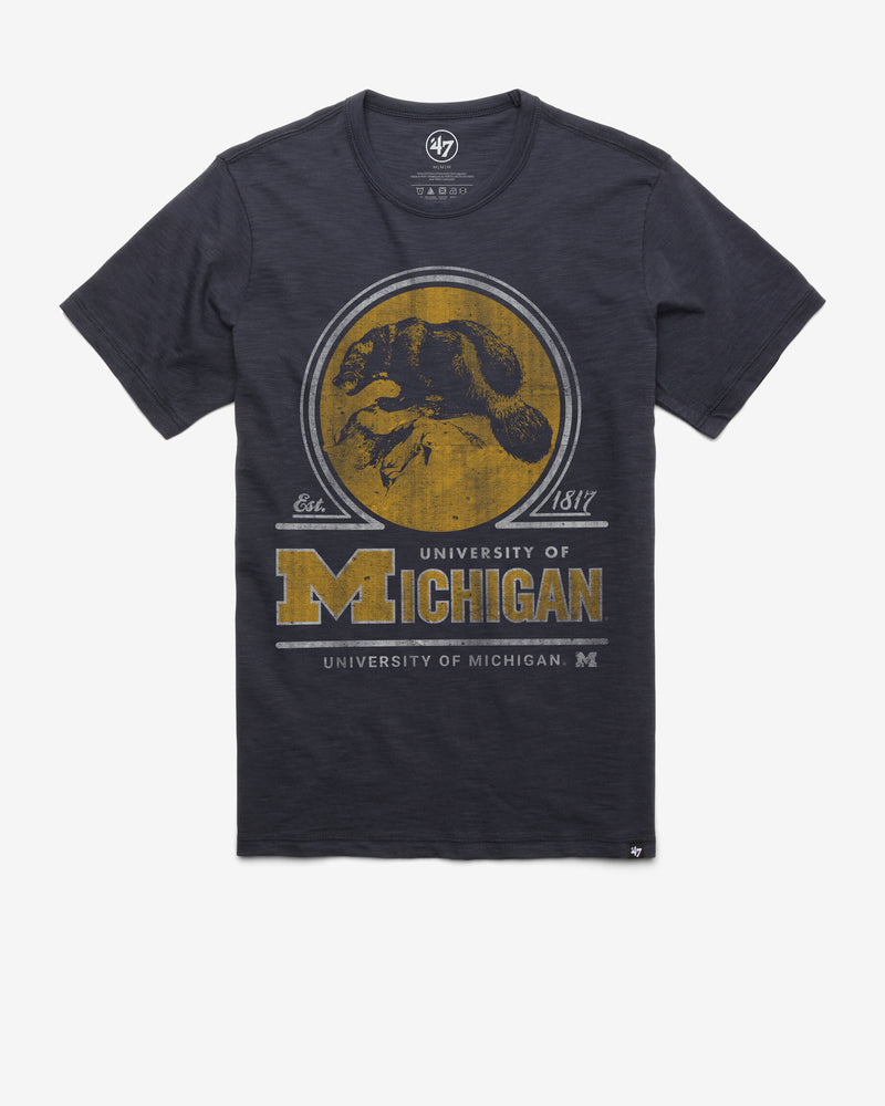 MICHIGAN WOLVERINES VINTAGE EMBLEM MARK '47 SCRUM TEE