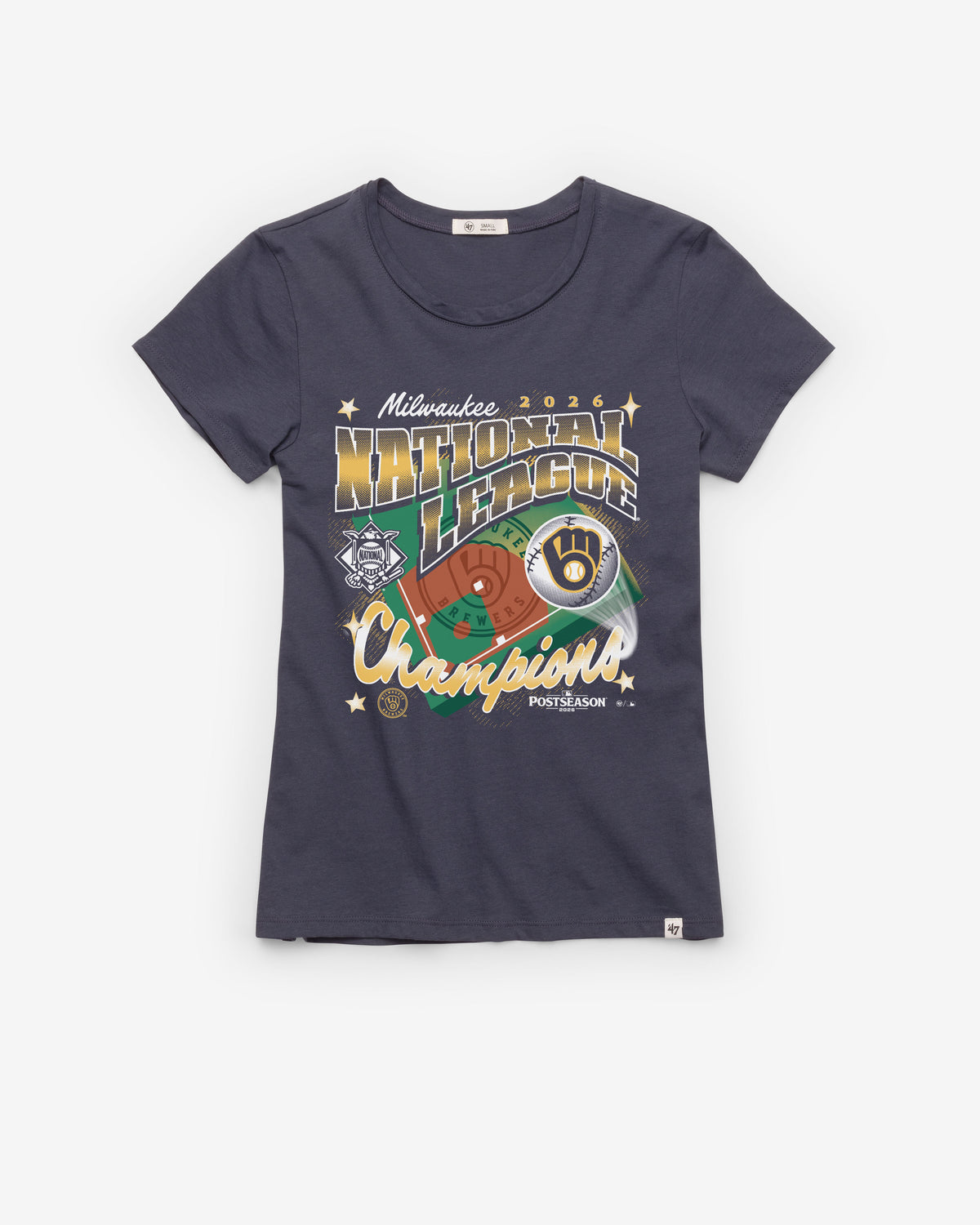 MILWAUKEE BREWERS 2026 NATIONAL LEAGUE CHAMPIONS '47 WOMEN'S FRANKIE TEE
