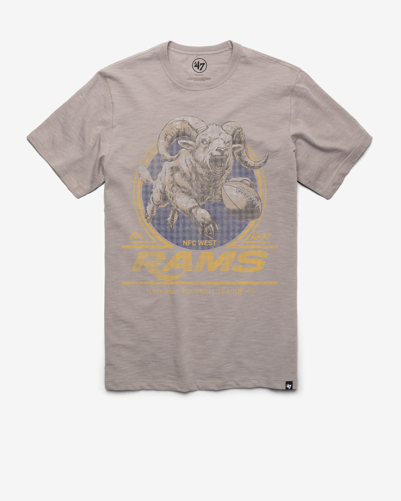 LOS ANGELES RAMS HISTORIC EMBLEM MARK '47 SCRUM TEE