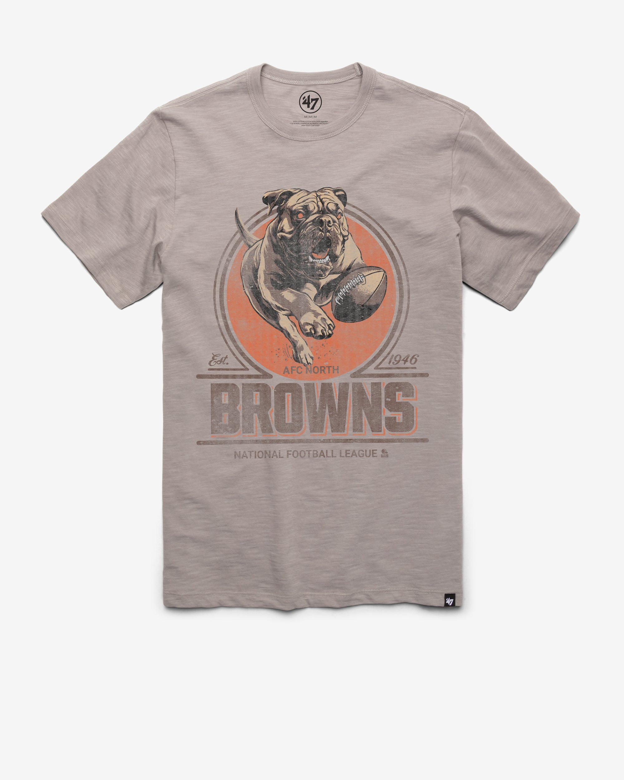 CLEVELAND BROWNS HISTORIC EMBLEM MARK '47 SCRUM TEE