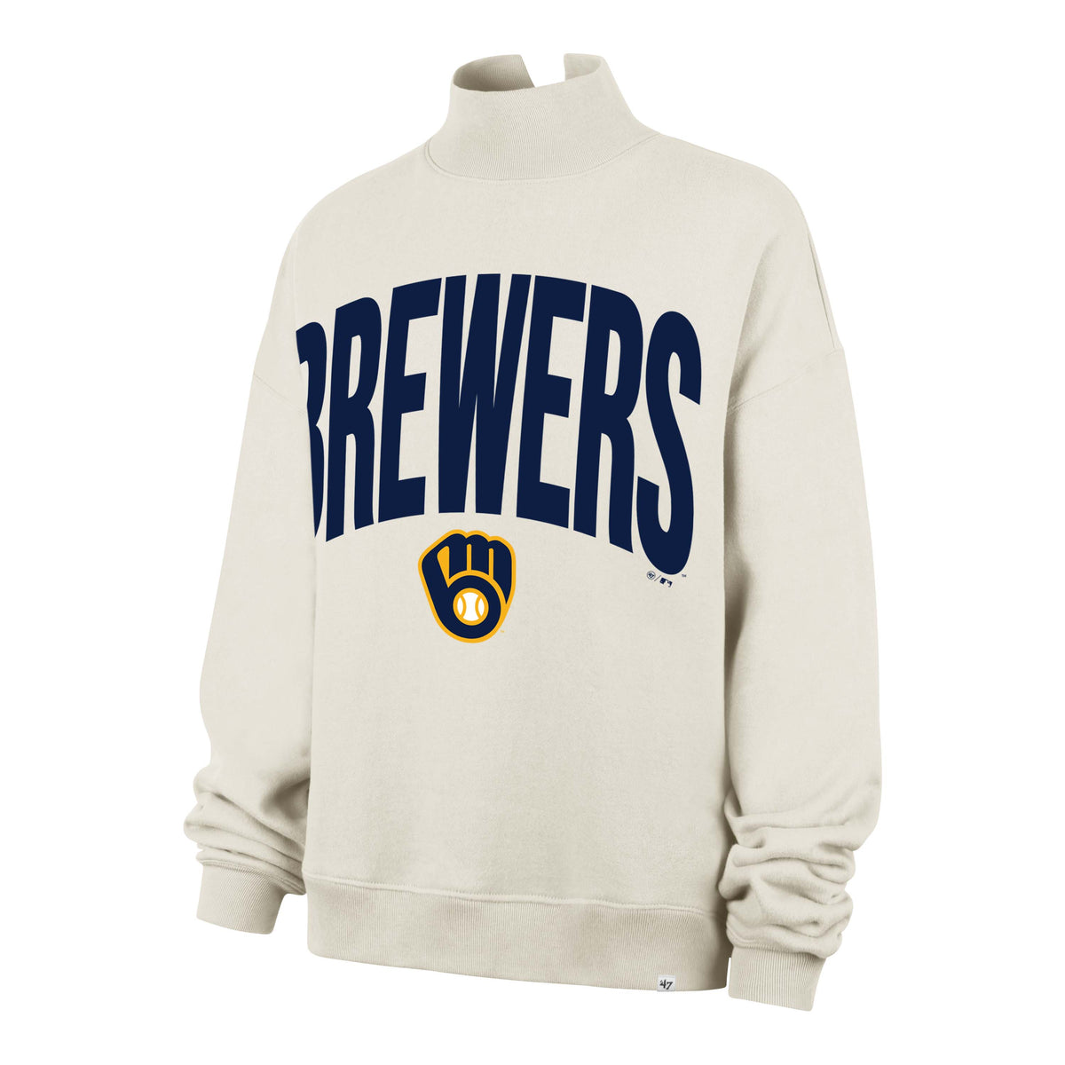 MILWAUKEE BREWERS SUBTLE MUSE '47 WOMEN'S MOCK NECK PULLOVER