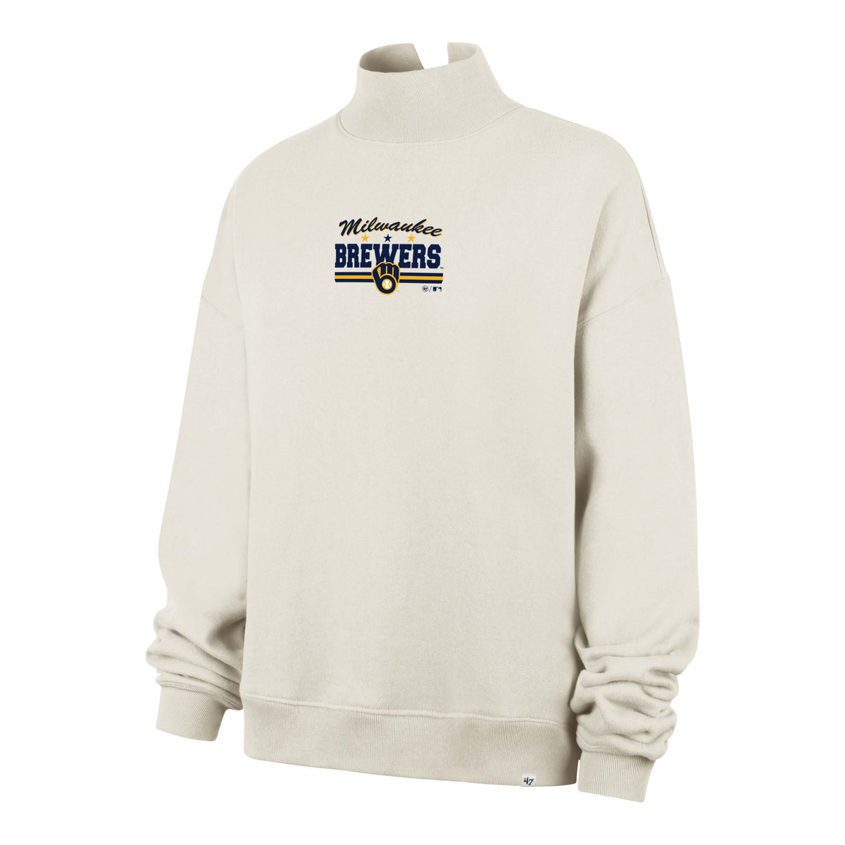 MILWAUKEE BREWERS CITY PATCH '47 WOMEN'S MOCK NECK PULLOVER