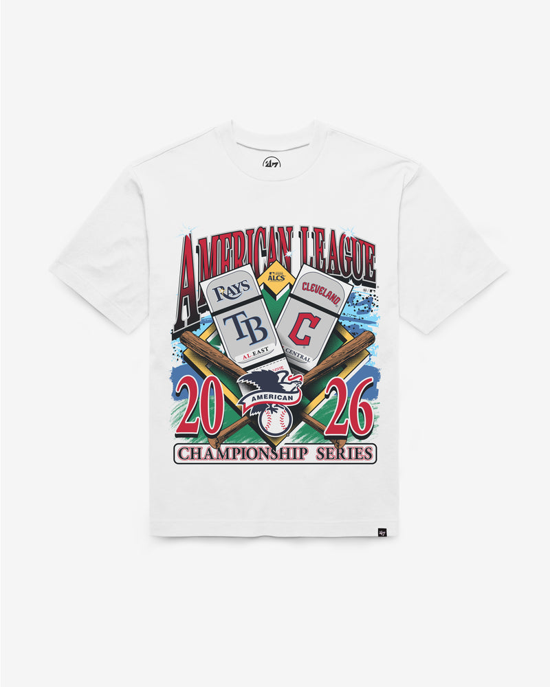 TAMPA BAY RAYS VS. CLEVELAND GUARDIANS ALCS DUELING '47 FOUNDATION TEE