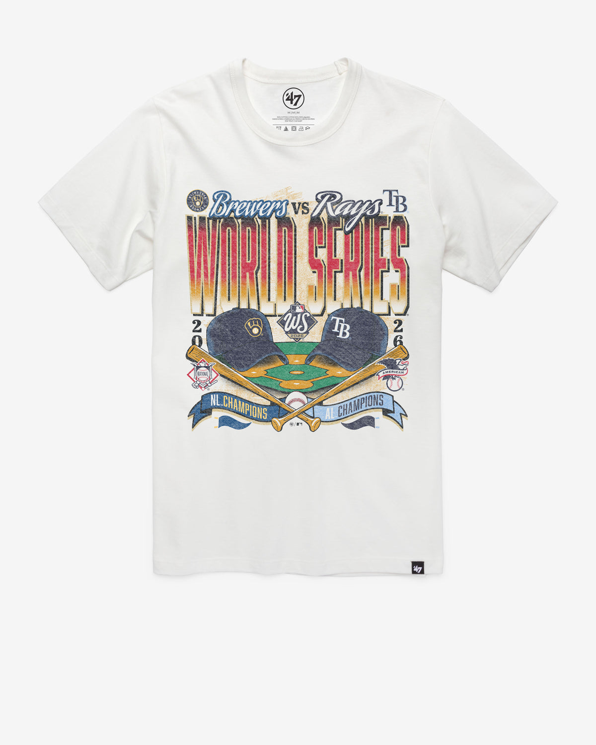 MILWAUKEE BREWERS VS. TAMPA BAY RAYS WORLD SERIES DUELING '47 FRANKLIN TEE