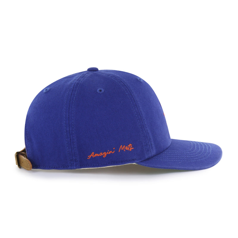 NEW YORK METS CHAIN SIDE STITCH '47 CLEAN UP FLAT BRIM