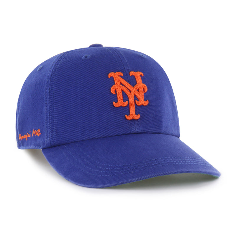 NEW YORK METS CHAIN SIDE STITCH '47 CLEAN UP LONG VISOR